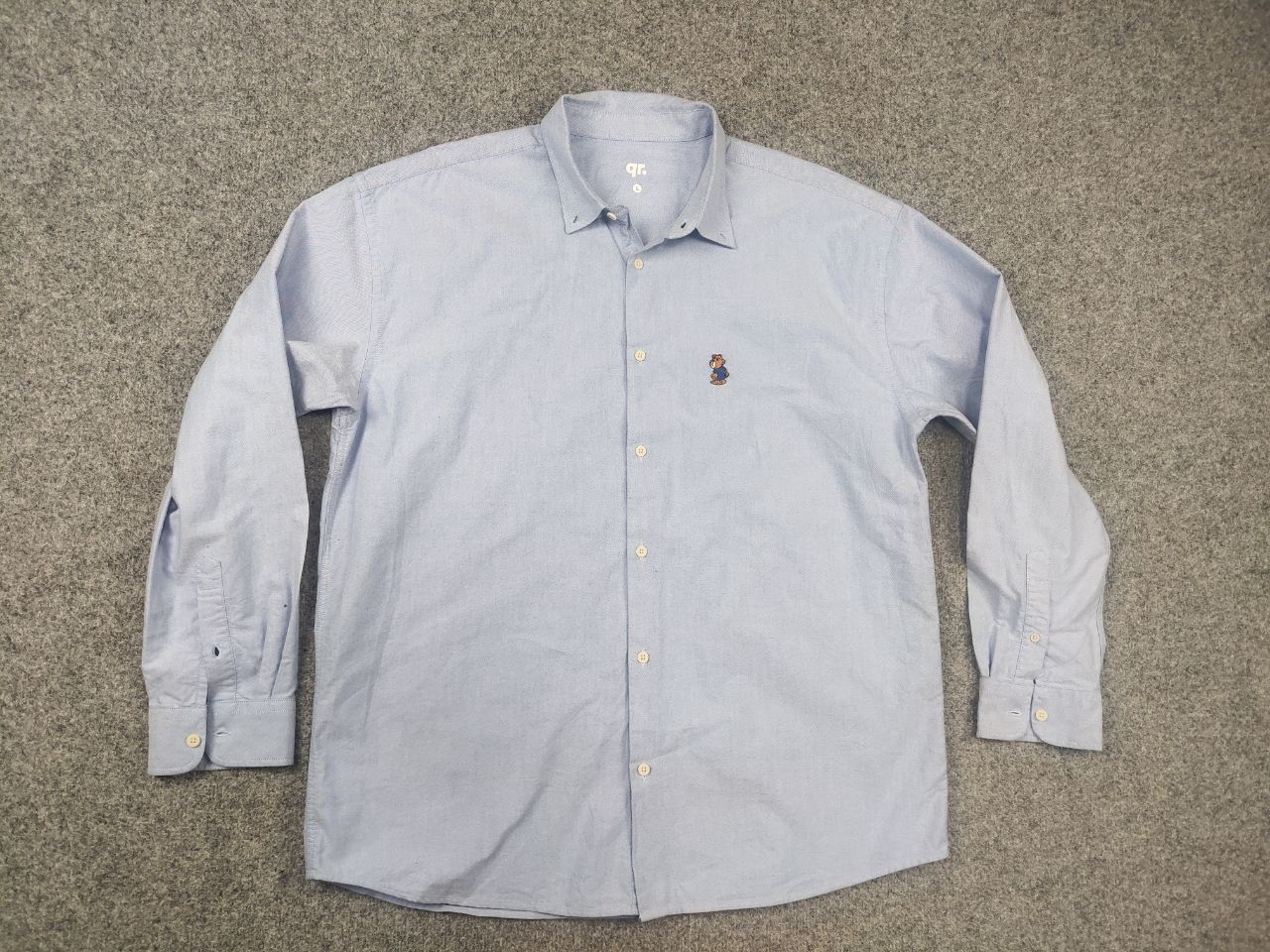 Japanese Brand QR. Design Casual blue Japan style Long sleeve button Shirt Size US L / EU 52-54 / 3 - 2 Thumbnail