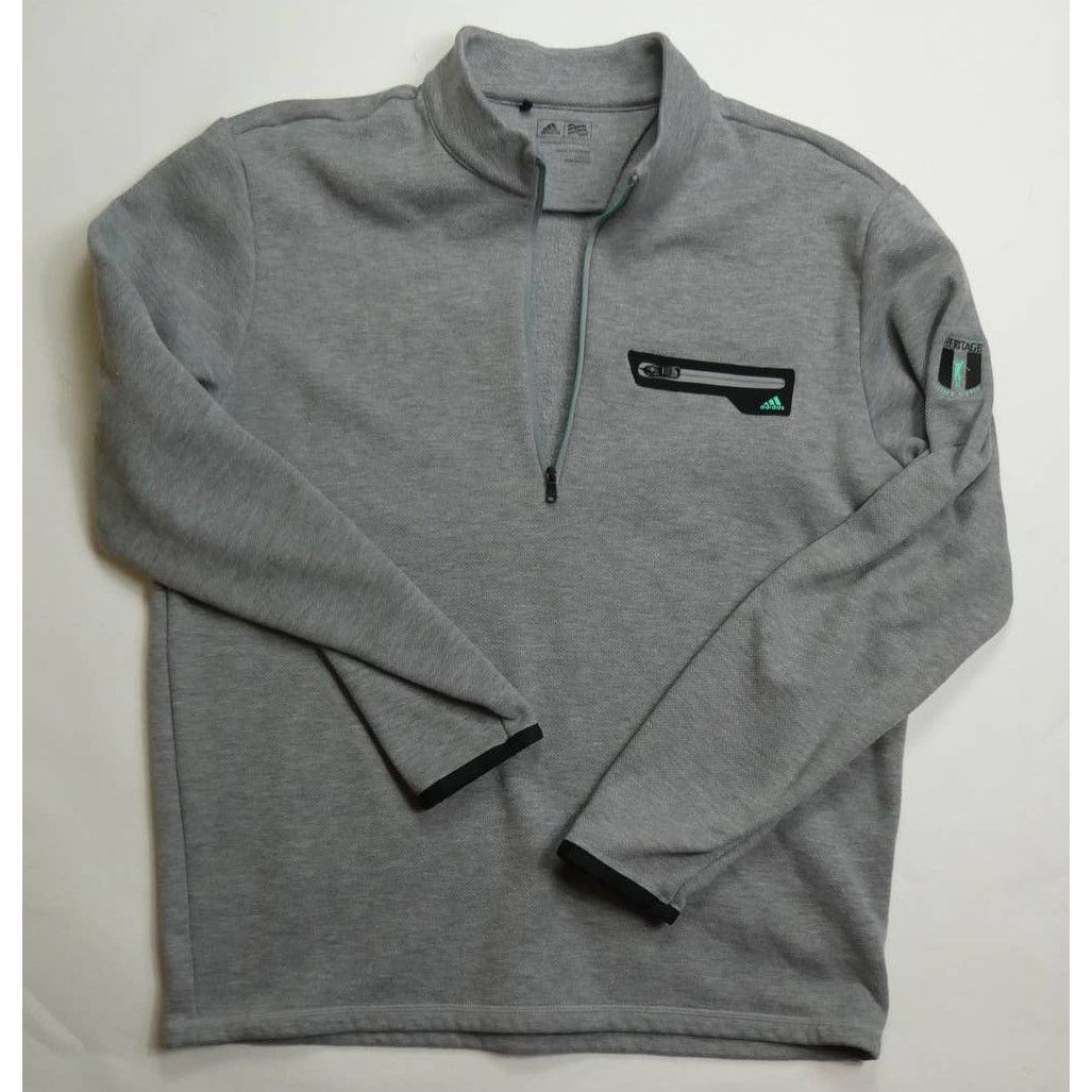 Adidas ADIDAS 1/4 zip golf shirt, large, gray, Heritage Golf Club Size US L / EU 52-54 / 3 - 1 Thumbnail