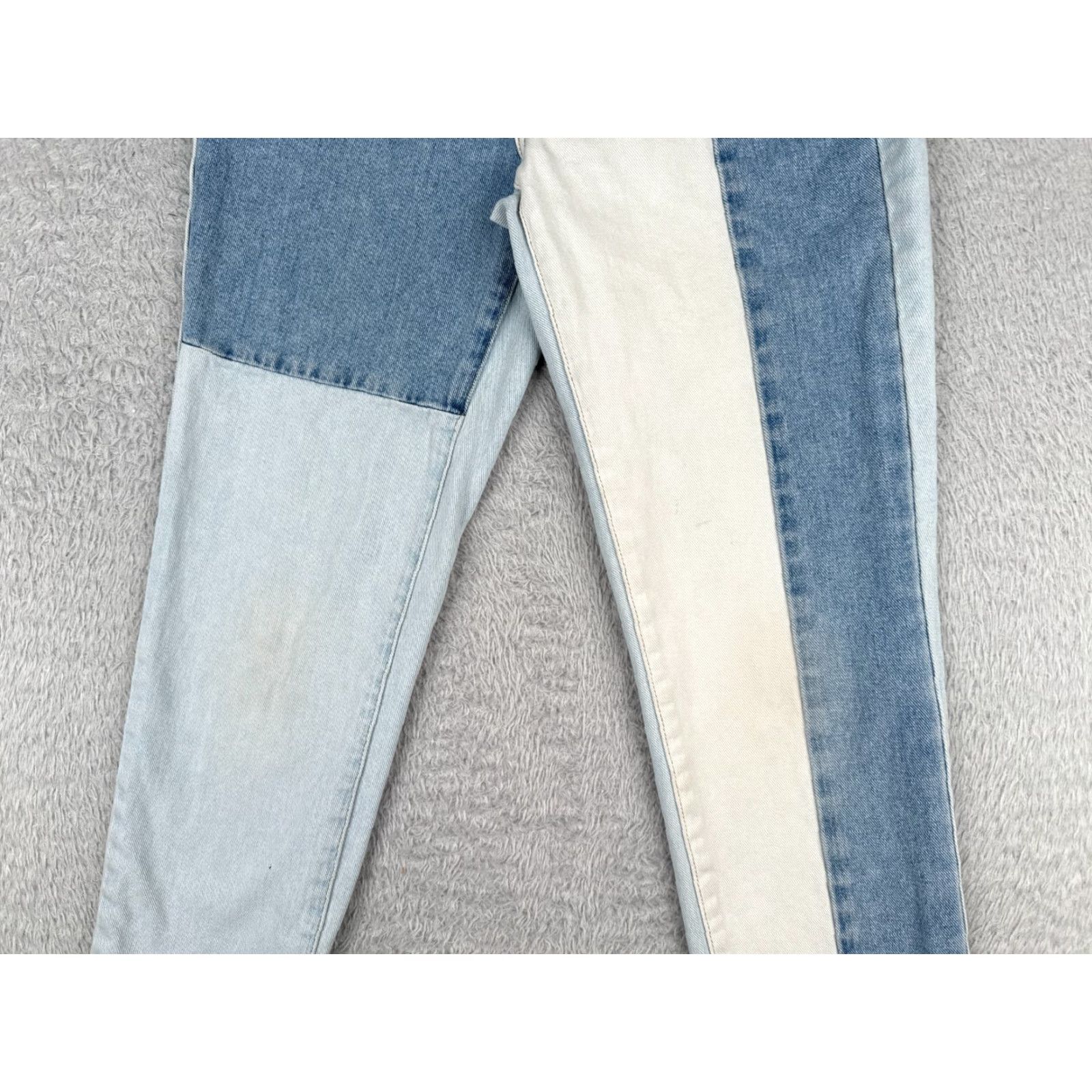 Pacsun Pacsun Jeans Women 24 Blue Denim Skinny Leg Mid Rise Patchwork 100% Cotton Size 42" / US 20 - 3 Thumbnail