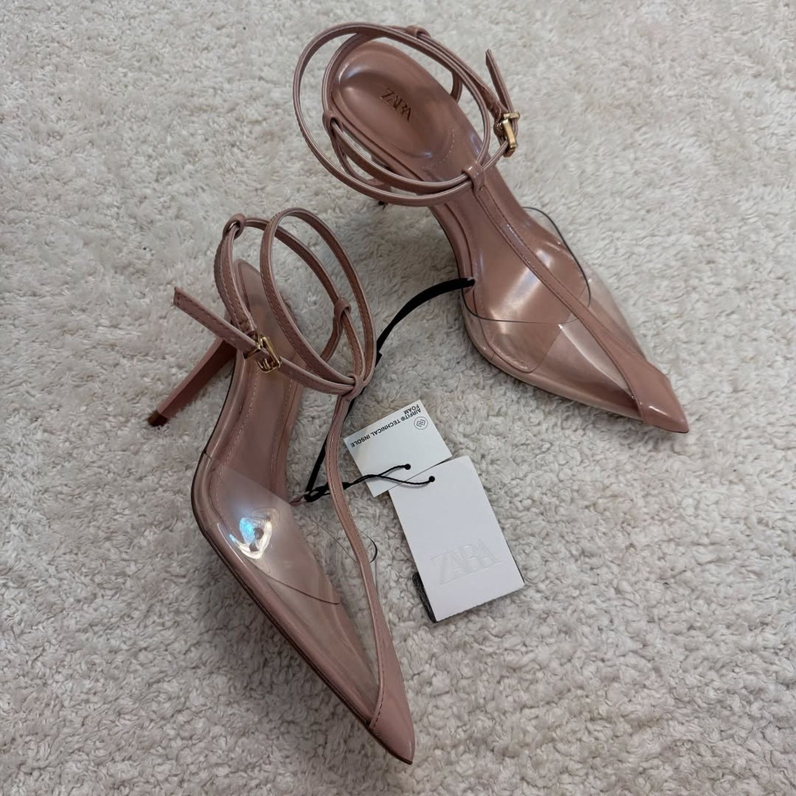Zara ZARA Pointed Toe Slingback Heels NWT Size US 8 / IT 38 - 15 Thumbnail