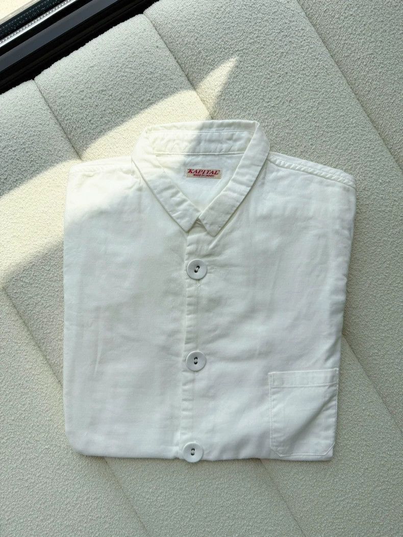 Kapital Loose Short Sleeve White Pocket Shirt-2506 Size US M / EU 48-50 / 2 - 4 Thumbnail