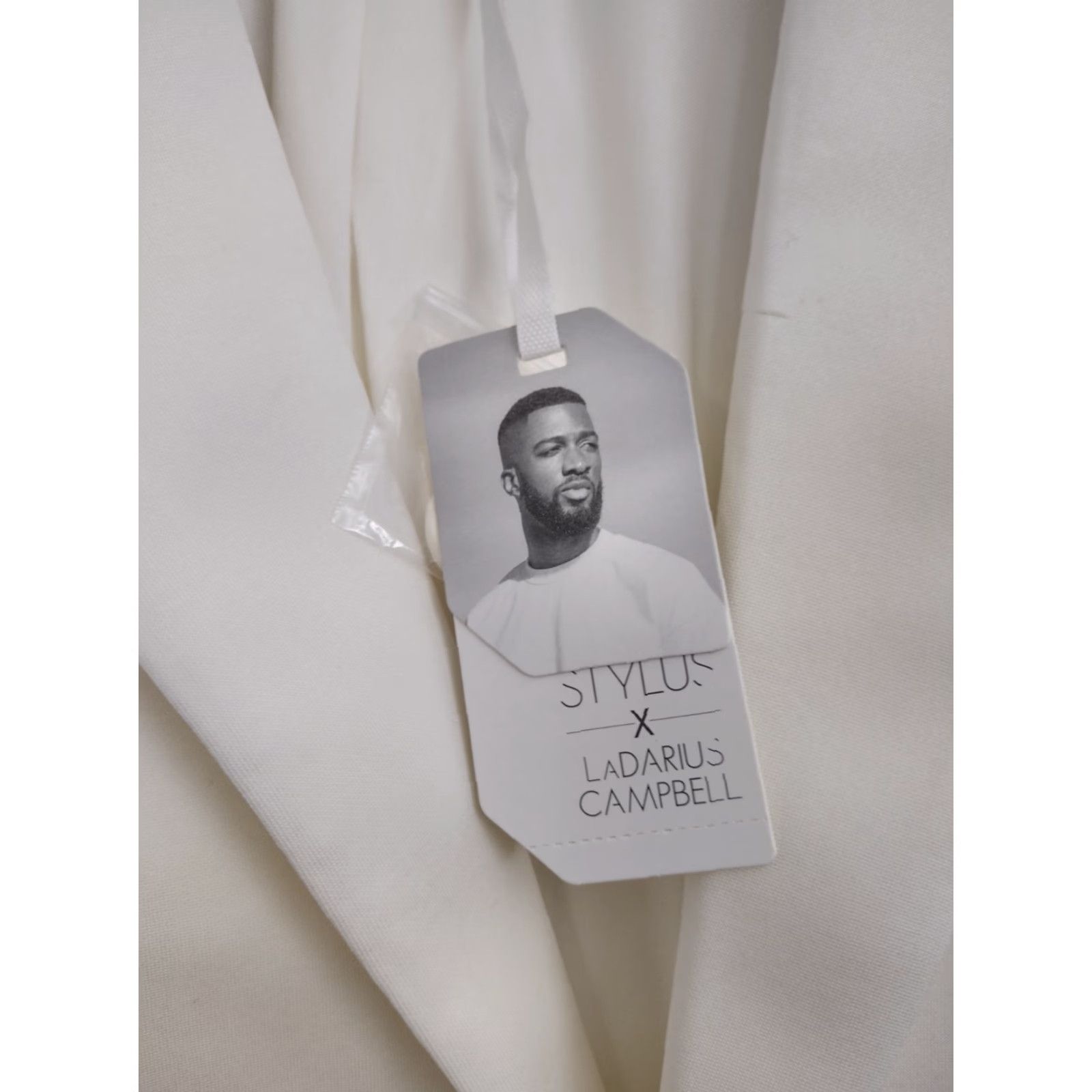 Vintage Stylus X LaDarius Campbell Lightweight Jacket Blazer Casual Ivory Mens S/M Size 36R - 5 Thumbnail