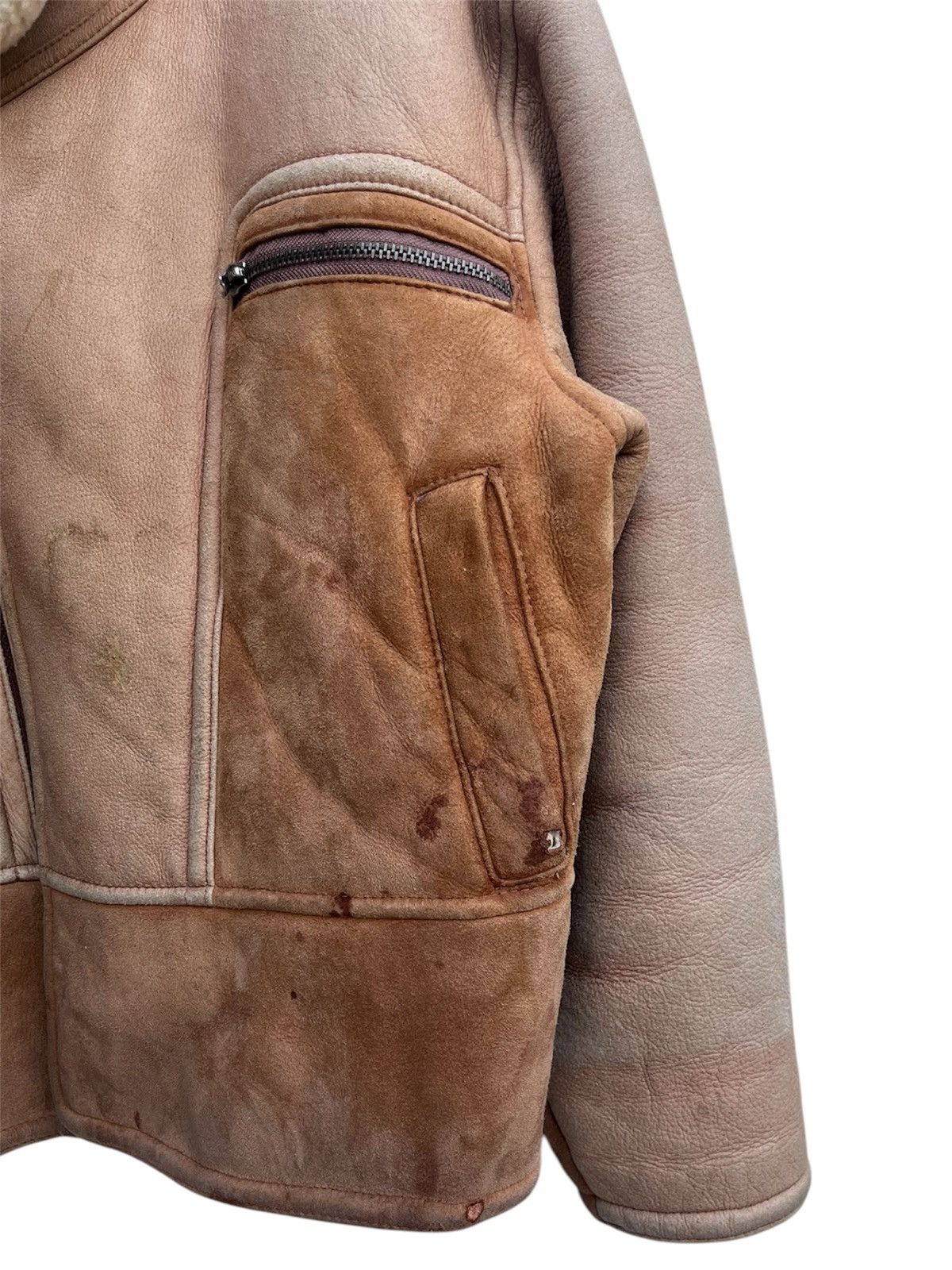 Genuine Leather × Japanese Brand × Leather Ohfesta Sheepskin Shearling Flight Jacket Size US M / EU 48-50 / 2 - 15 Thumbnail