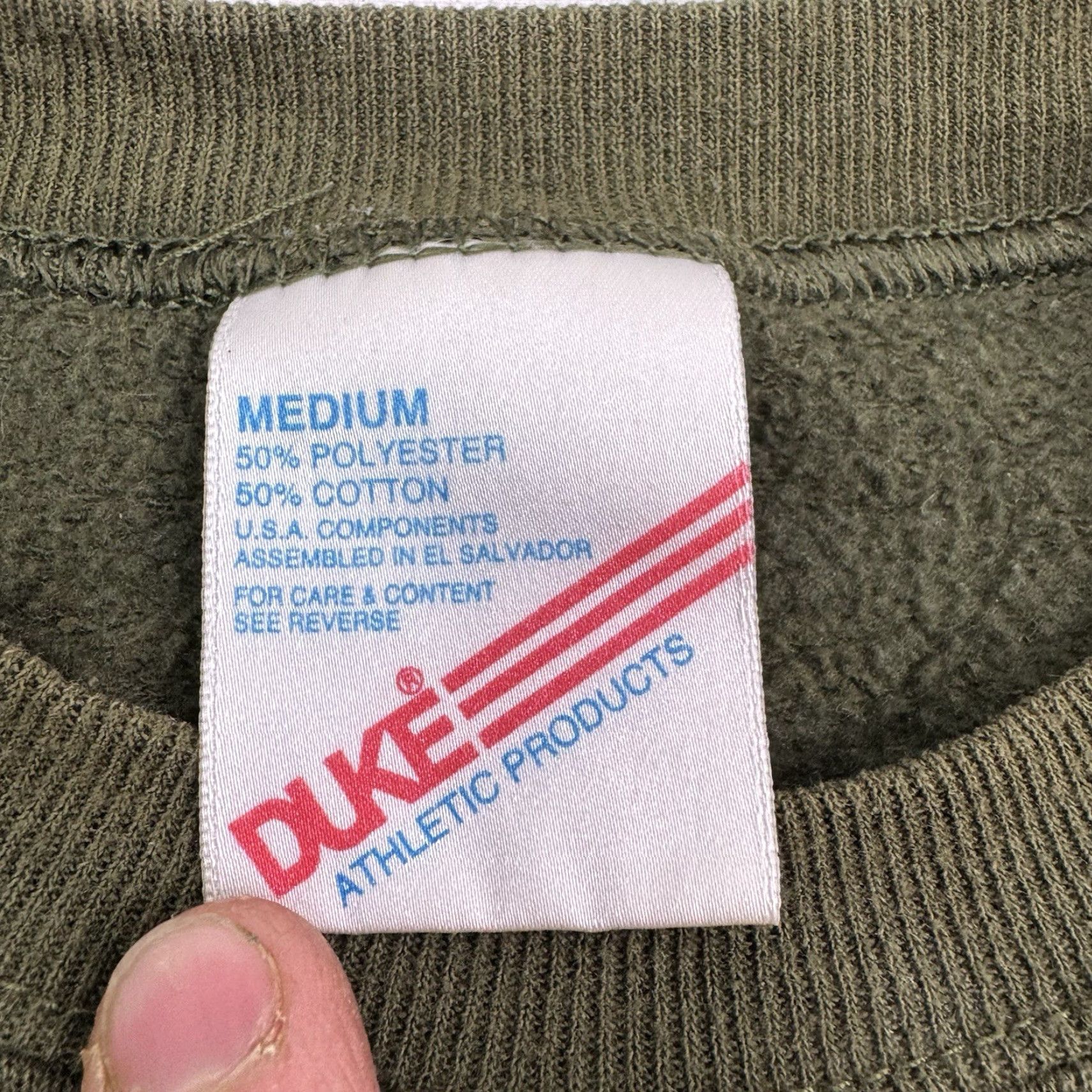 Vintage VINTAGE Duke United States Marine Corps Sweatshirt Men M Green Military USMC 90s USA Crew Neck Pullover Size US M / EU 48-50 / 2 - 4 Thumbnail