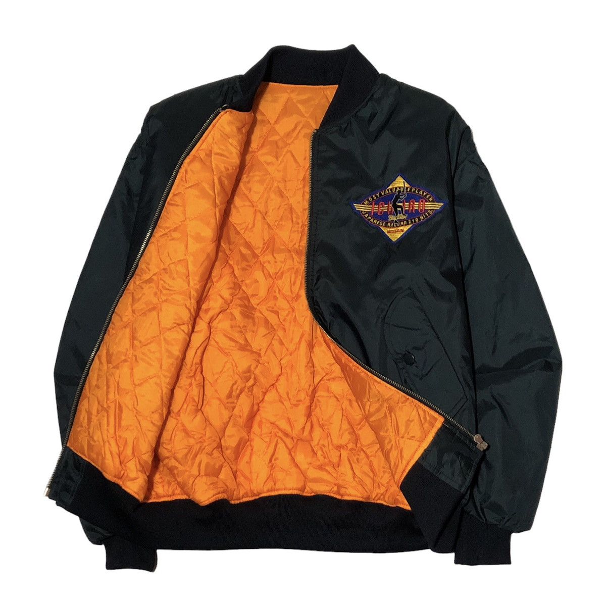 Japanese Brand 90s Vintage Nissan x ichiro suzuki BlueWave Baseball Jacket Size US L / EU 52-54 / 3 - 2 Thumbnail