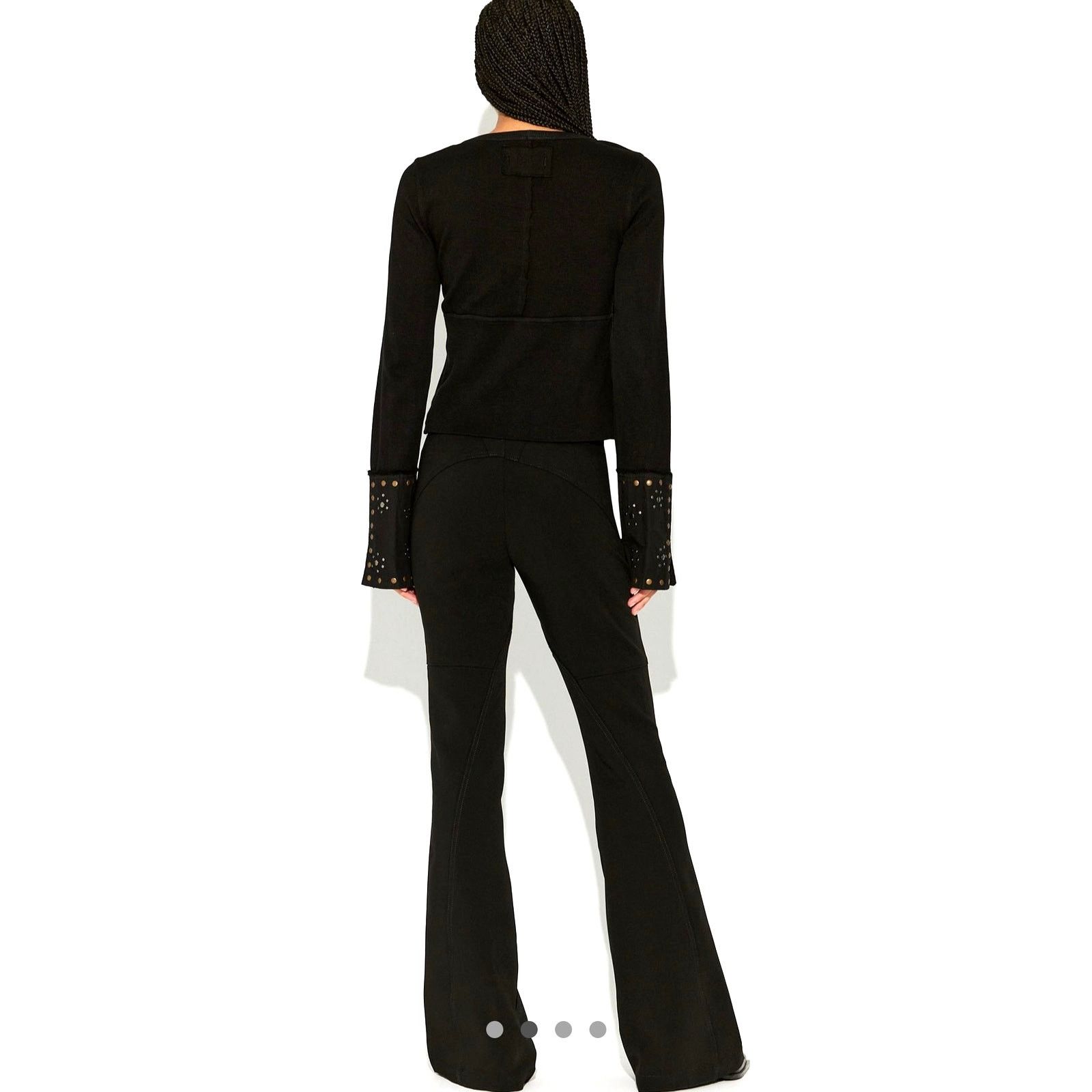 Free People Free People Austin Flare Pants Black size 10 Size 32" / US 10 / IT 46 - 6 Thumbnail