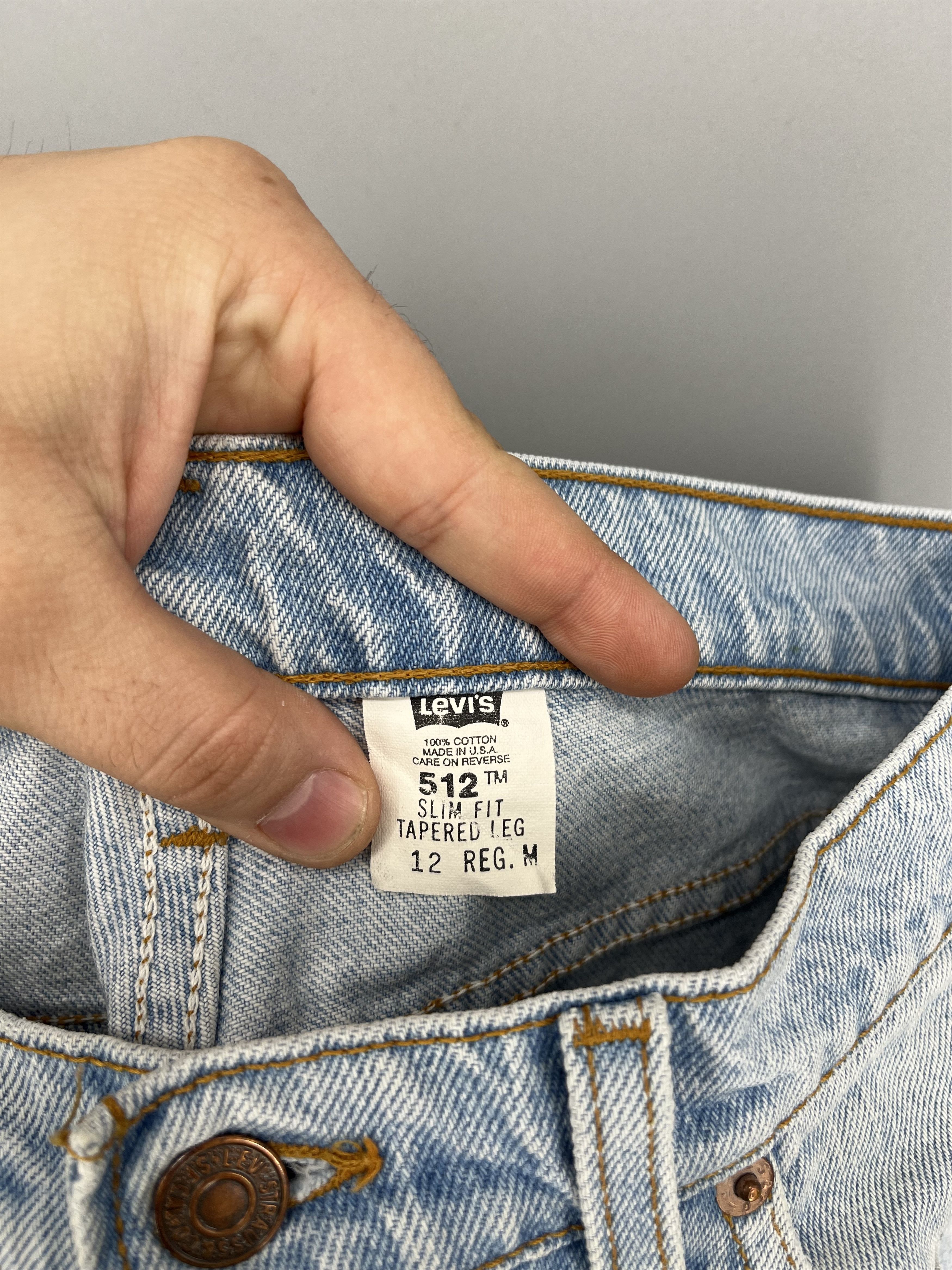Levi's Vintage Levi’s 512 Slim Fit Straight Leg Light Blue Jeans Size US 30 / EU 46 - 15 Thumbnail