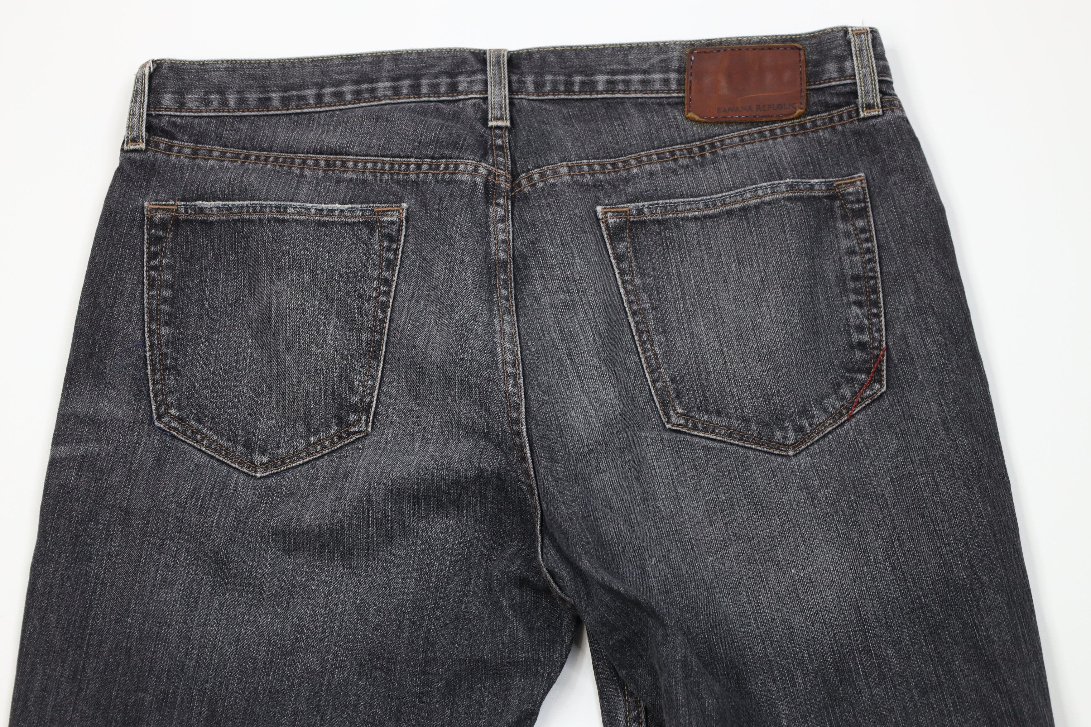 Banana Republic Vintage Y2K Banana Republic Straight Leg Denim Jeans Black Size US 35 - 10 Thumbnail