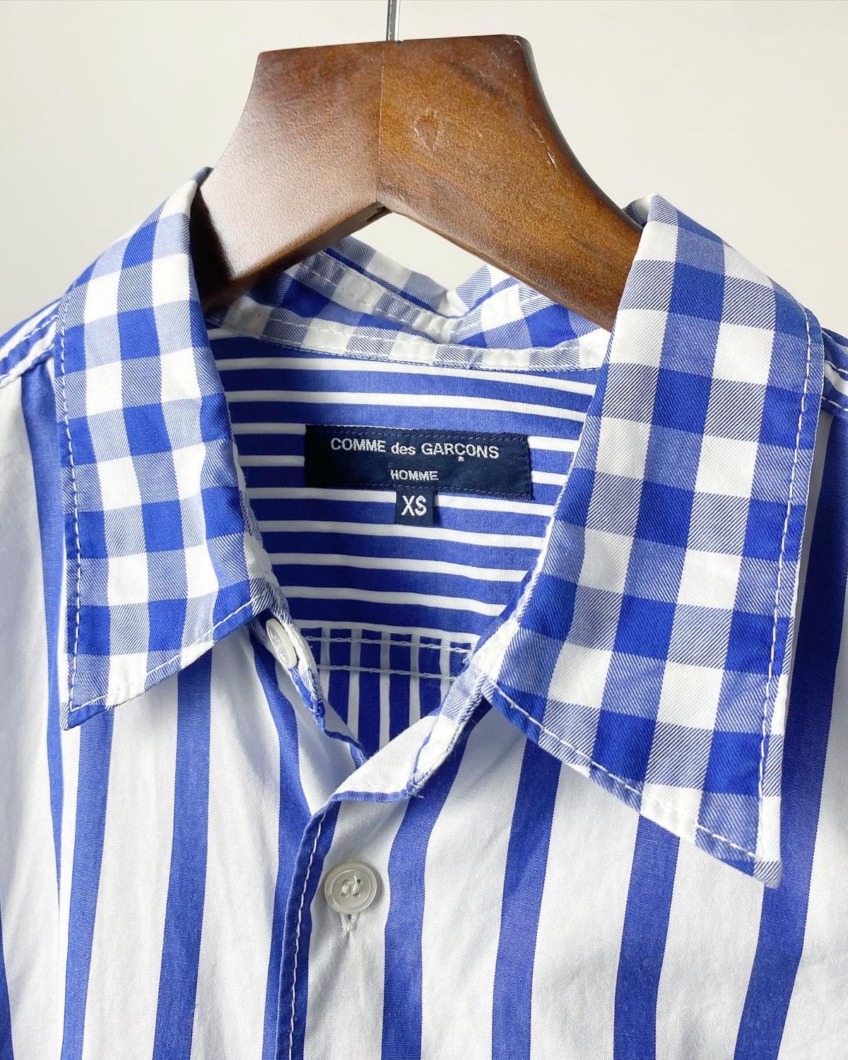 Blue Stripped/Checkered shirt