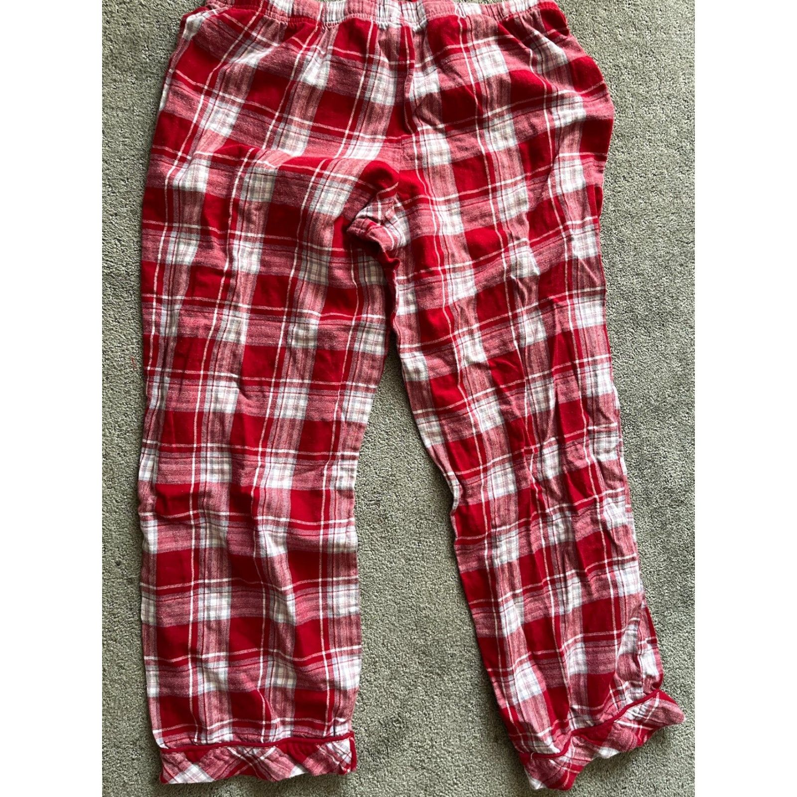 Gap VINTAGE Gap Body Women’s Lounge Pants Red Plaid L Pre-Owned Size 36" / US 14 / IT 50 - 4 Thumbnail
