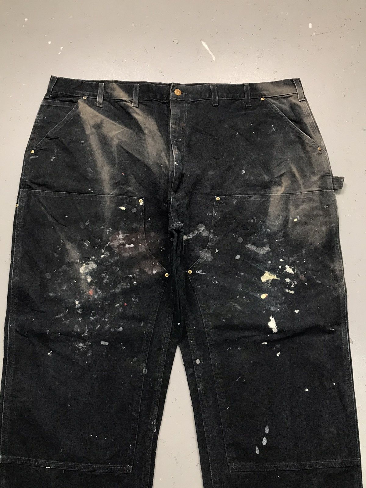 Carhartt Vintage Carhartt B01BLK double knee painted dusty denim48x29 Size US 44 / EU 60 - 4 Thumbnail