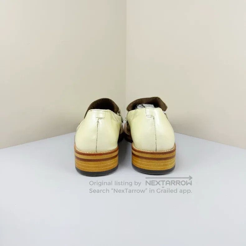 Martine Rose Martine Rose Beige patent leather square toe loafers Size US 5.5 / EU 38 - 3 Thumbnail