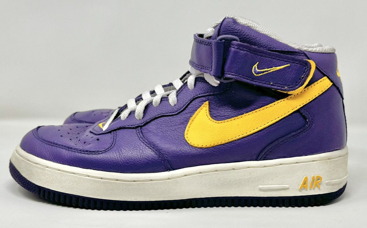 Nike × Vintage Vintage 2002 Nike Air Force 1 Mid Greek Lakers size 10 Size US 10 / EU 43 - 2 Thumbnail