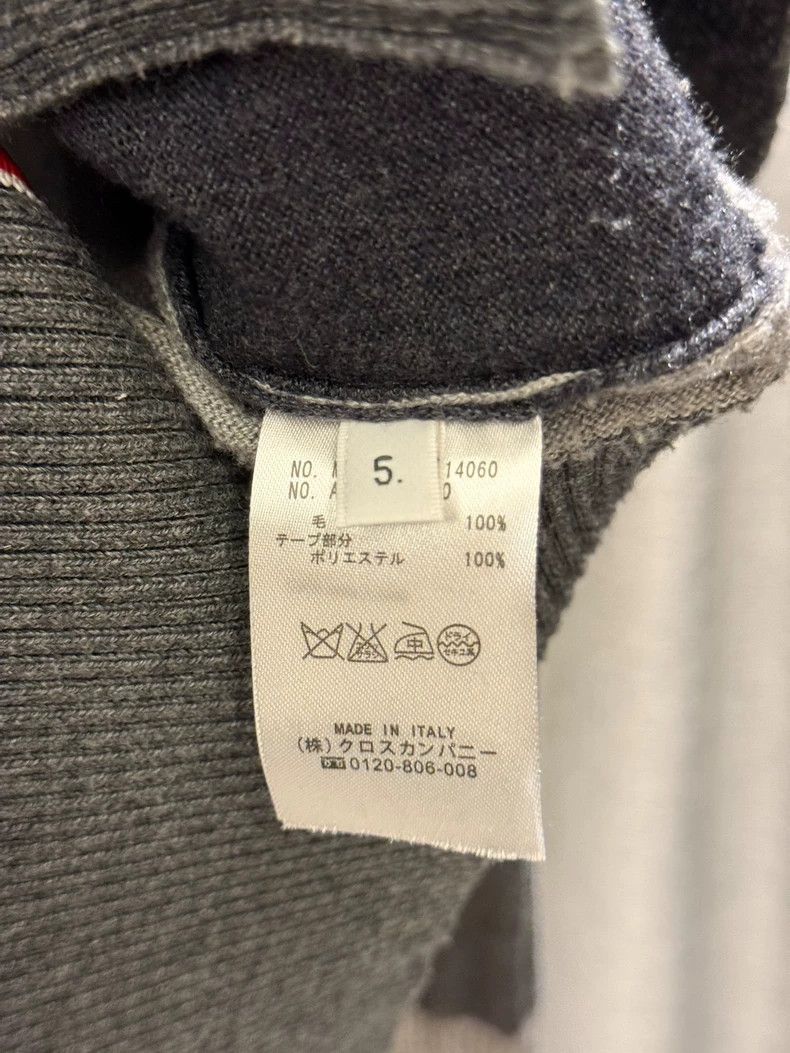 Thom Browne THOM BROWNE Grey patchwork wool cardigan sweater 2502-Nexta Size US XXL / EU 58 / 5 - 4 Thumbnail