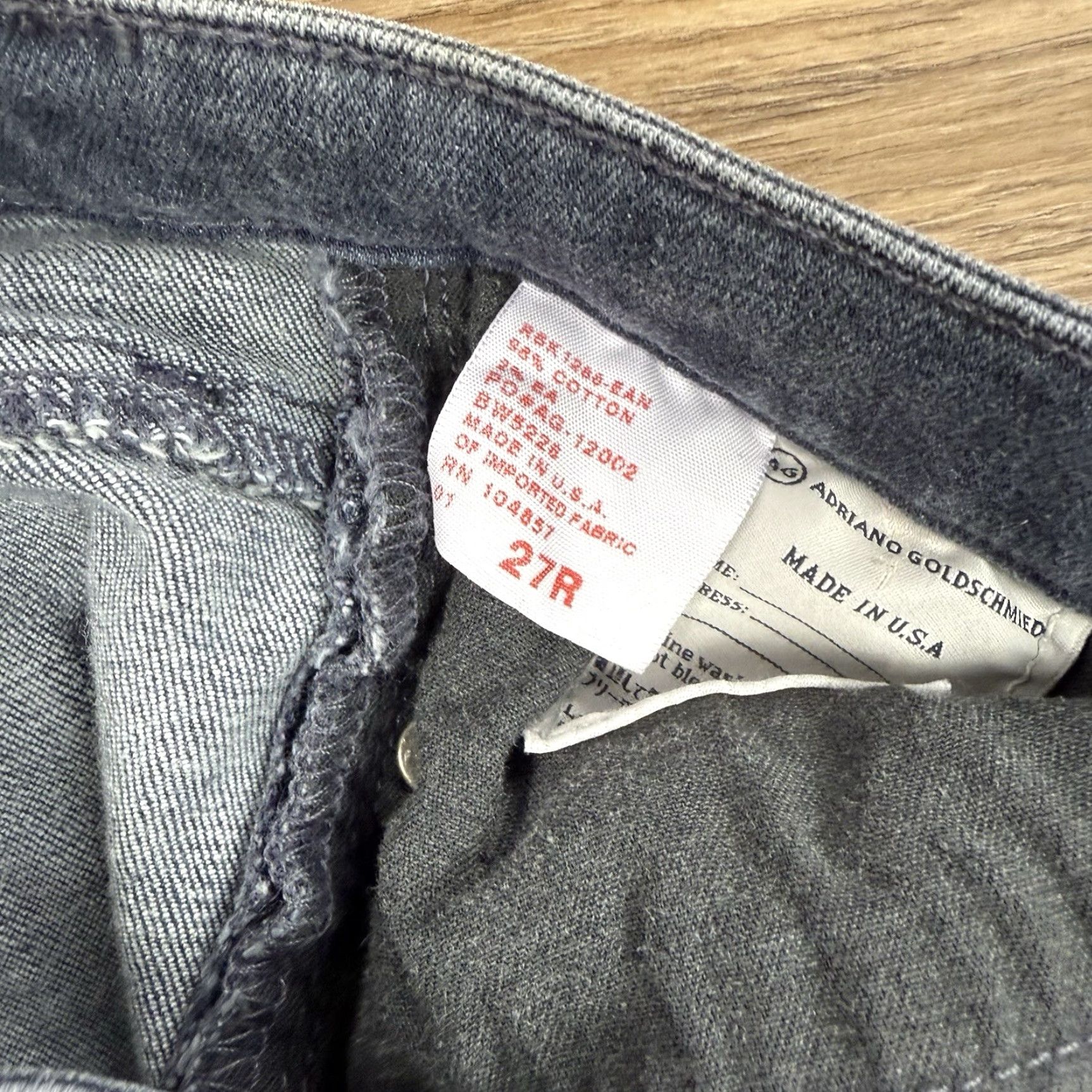 Vintage AG Adriano Goldschmied Jeans The Legging Super Skinny 27R Gray Womens Size 27" / US 4 / IT 40 - 3 Thumbnail