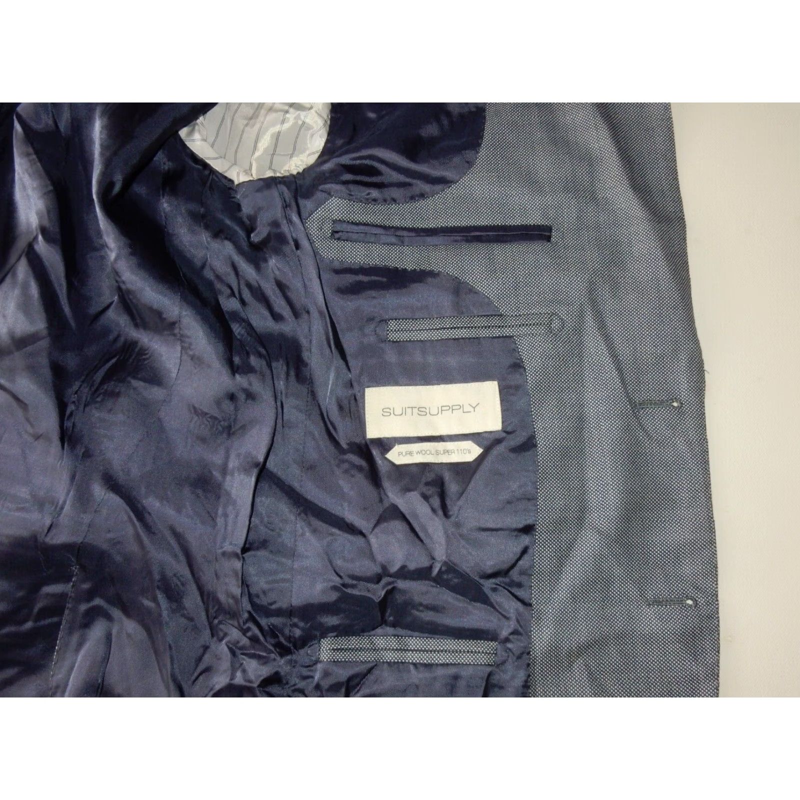 Suitsupply Suitsupply Mens Wool Sport Coat Blazer Jacket Size 46 EUR 36 US Blue Size 46R - 8 Thumbnail