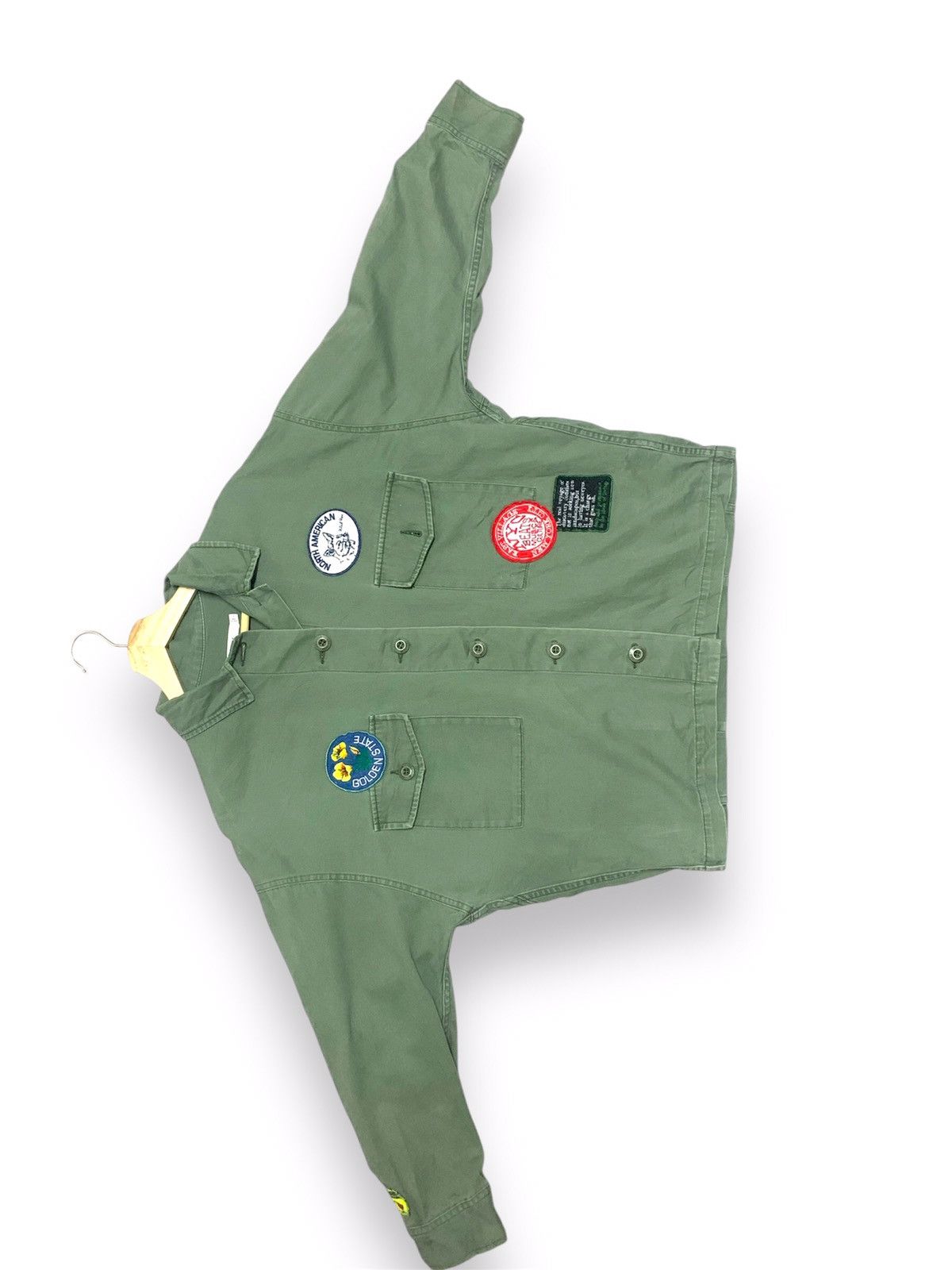 Japanese Brand MOUSSY Jacket Green Army Patches Size US XL / EU 56 / 4 - 12 Thumbnail