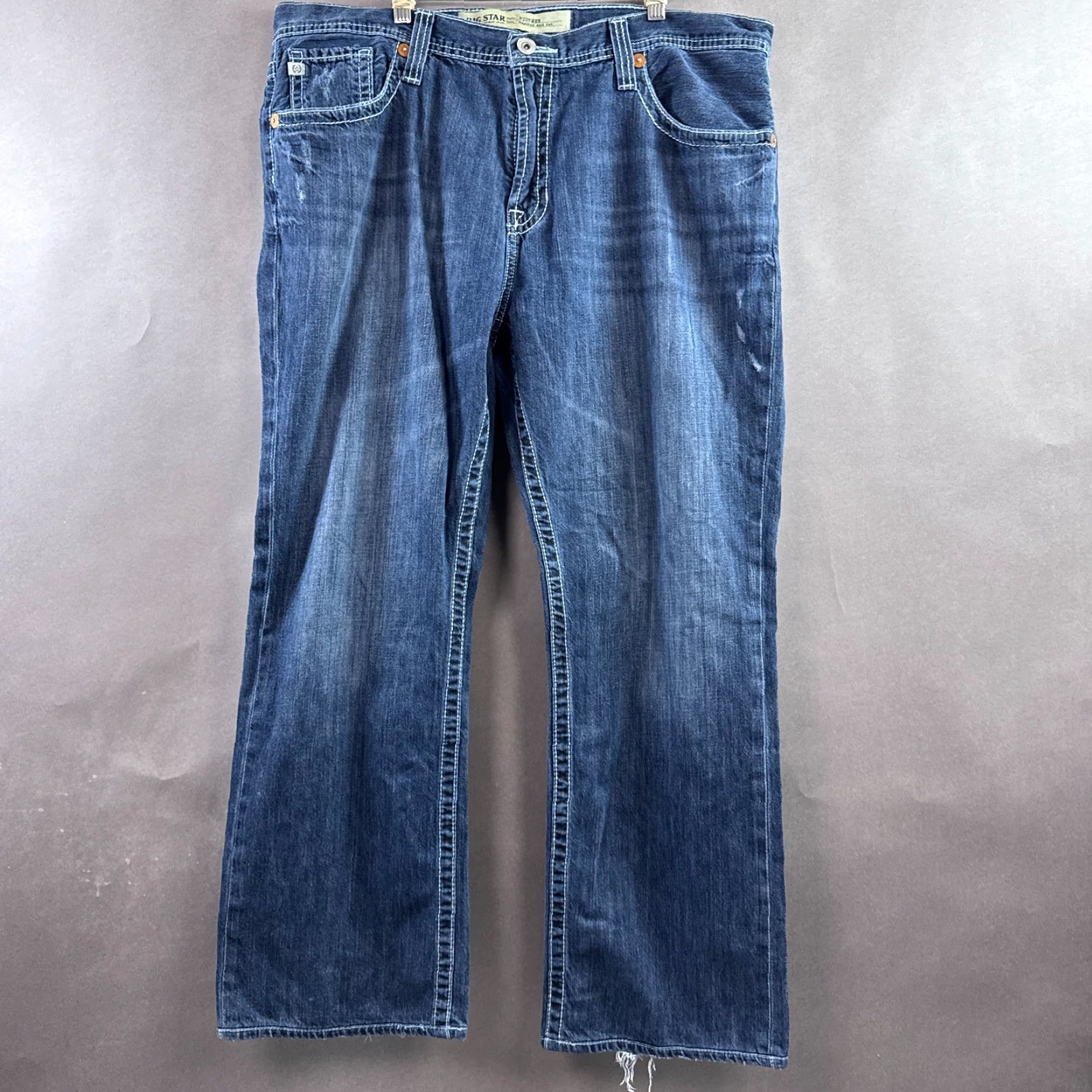 Vintage BIG STAR Jeans Mens Bootcut 40x30 Blue Pioneer Denin Five-Pocket Regular 30 Inseam Medium Wash Men Size US 40 / EU 56 - 3 Thumbnail
