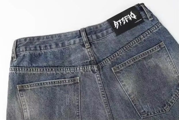 Japanese Brand × Jean Vintage tie dye washed straight leg denim Size US 30 / EU 46 - 7 Thumbnail