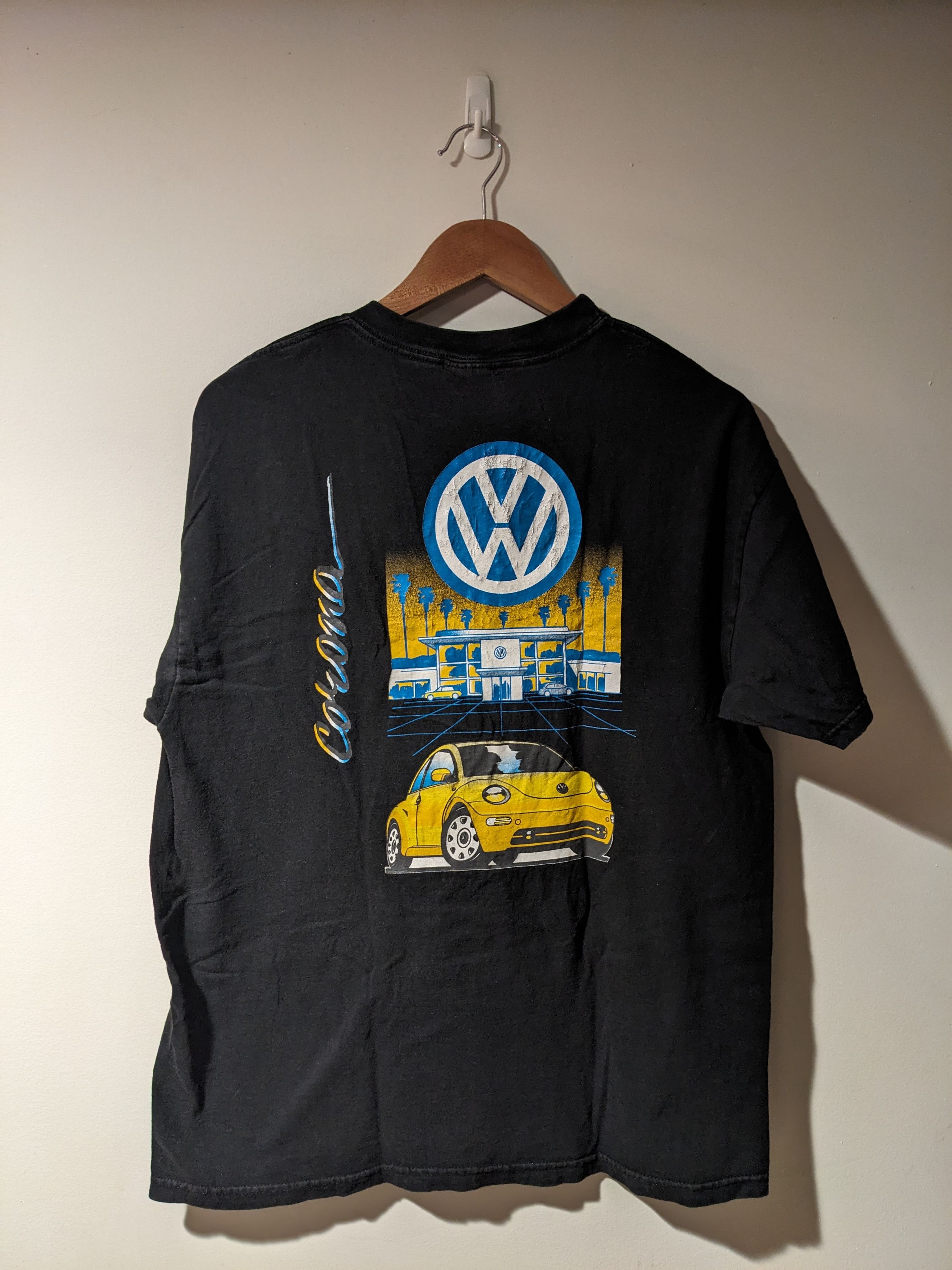 Hanes Vintage 90s Volkswagen Beetle Drivers Wanted Car T-Shirt Size US L / EU 52-54 / 3 - 1 Thumbnail