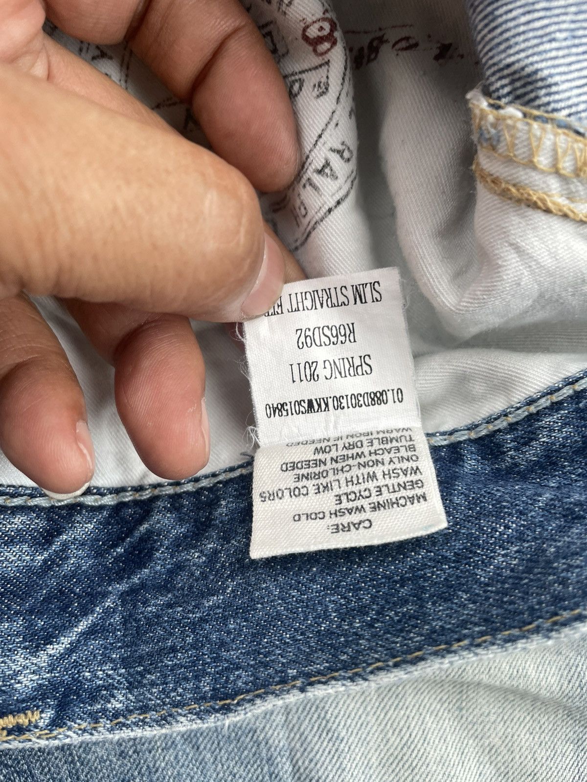 Ralph Lauren Ralph Lauren Slim Straight Distresed Denim Size US 33 - 14 Thumbnail