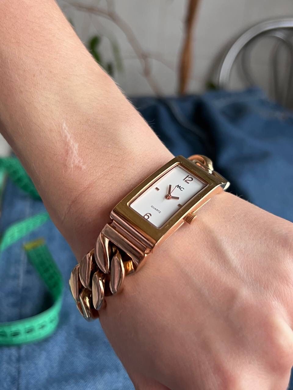 Japanese Brand × Vintage Vintage Japanese style Chain Metal futuristic Watch Bracelet Size ONE SIZE - 8 Thumbnail