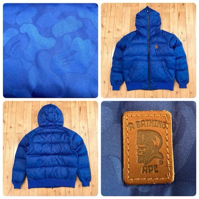 Bape BAPE Solid camo full zip hoodie puffer down jacket APE NIGO Size US L / EU 52-54 / 3 - 1 Thumbnail