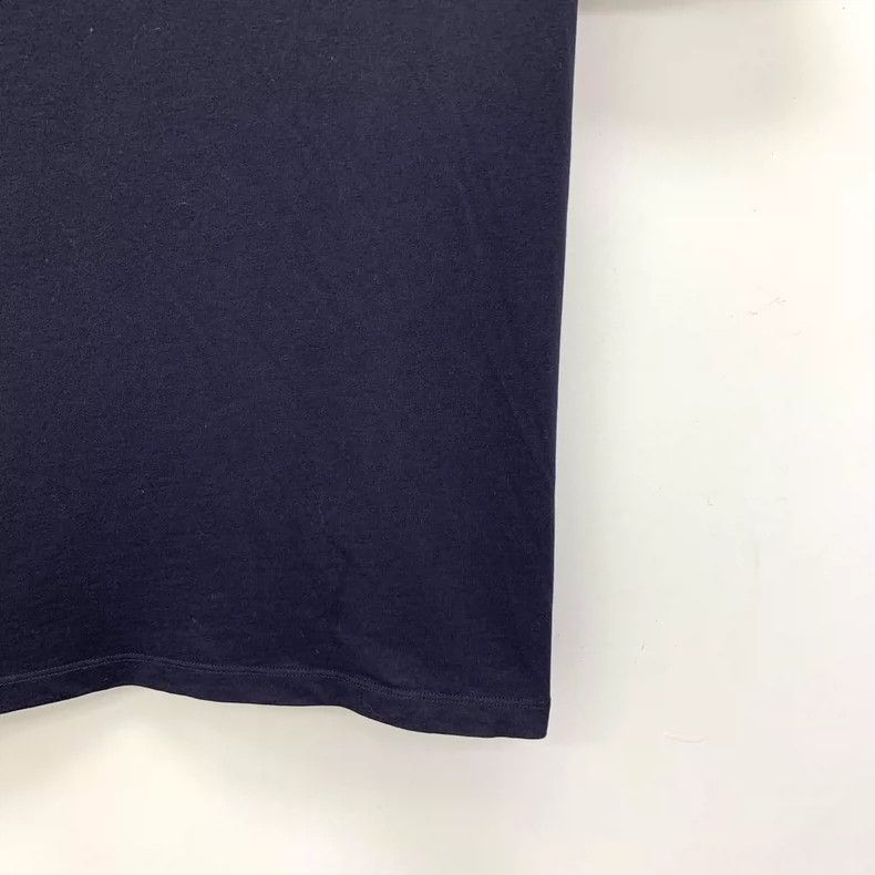 Loewe Loewe Dark blue logo embroidered cotton round neck short s Size L / US 10 / IT 46 - 4 Thumbnail