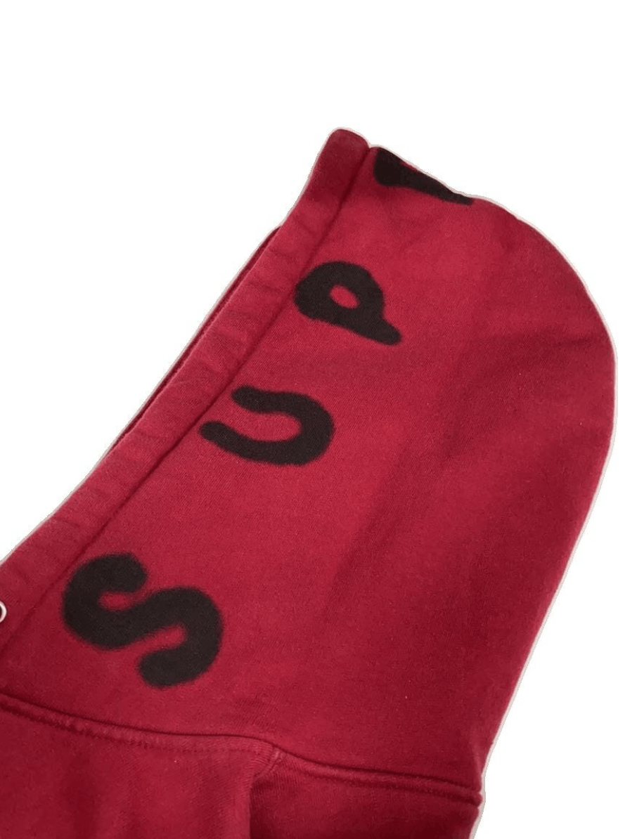 Supreme Supreme Bone Zip Up Hoodie Red Black Size US M / EU 48-50 / 2 - 6 Thumbnail
