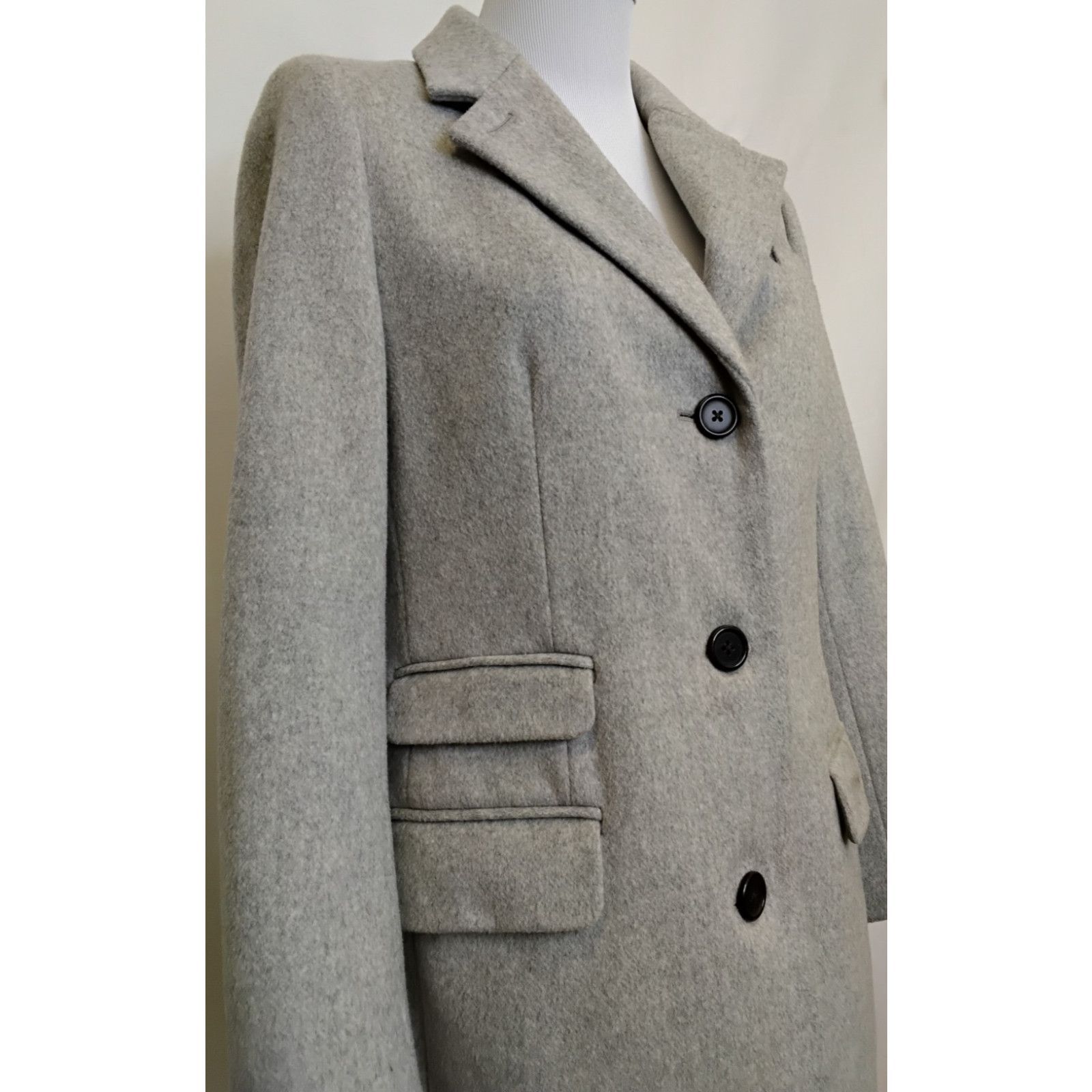 J.Crew J. Crew Wool Pea Coat By Nello Gori Women's 6 Gray Wool Size M / US 6-8 / IT 42-44 - 6 Thumbnail