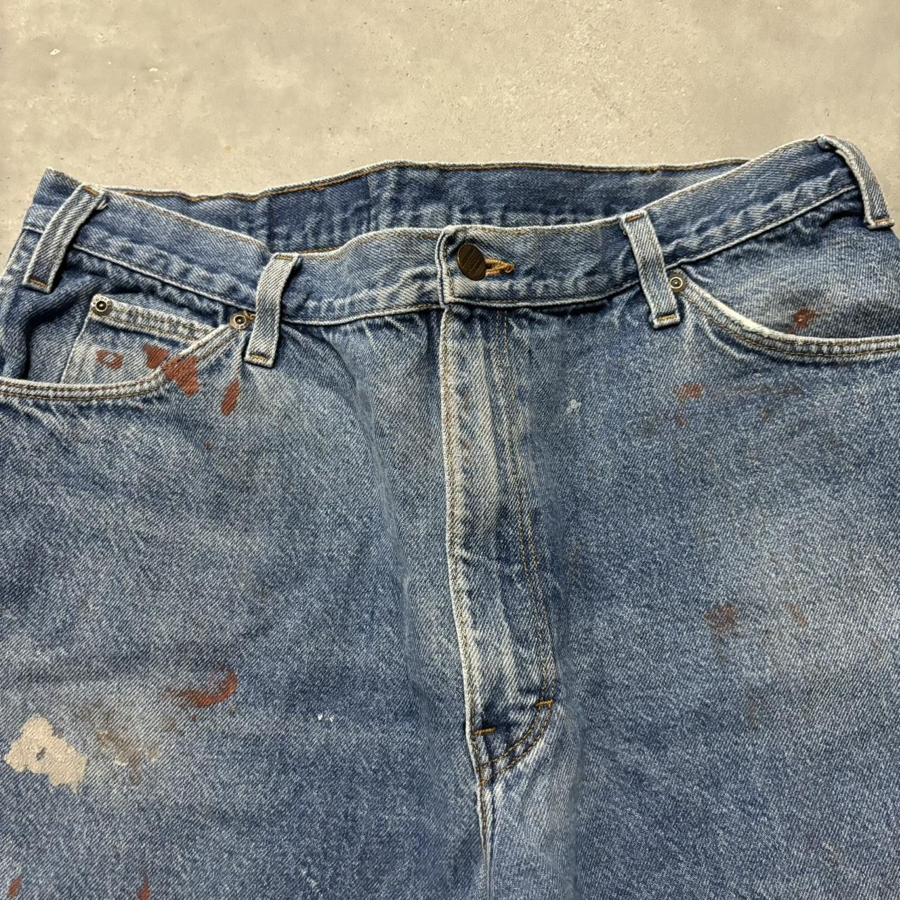 Japanese Brand × Vintage Crazy Vintage Y2K/2000s Grunge Cut Off Denim Jean Shorts Jorts! Size US 34 / EU 50 - 3 Thumbnail