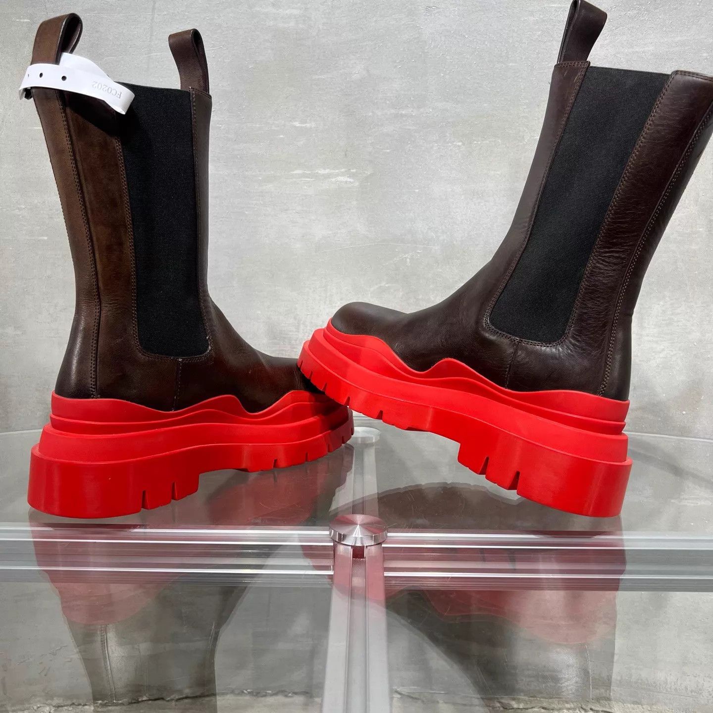 Bottega Veneta BV red sole brown over the knee boots EU 38 Size US 7.5 / IT 37.5 - 5 Thumbnail