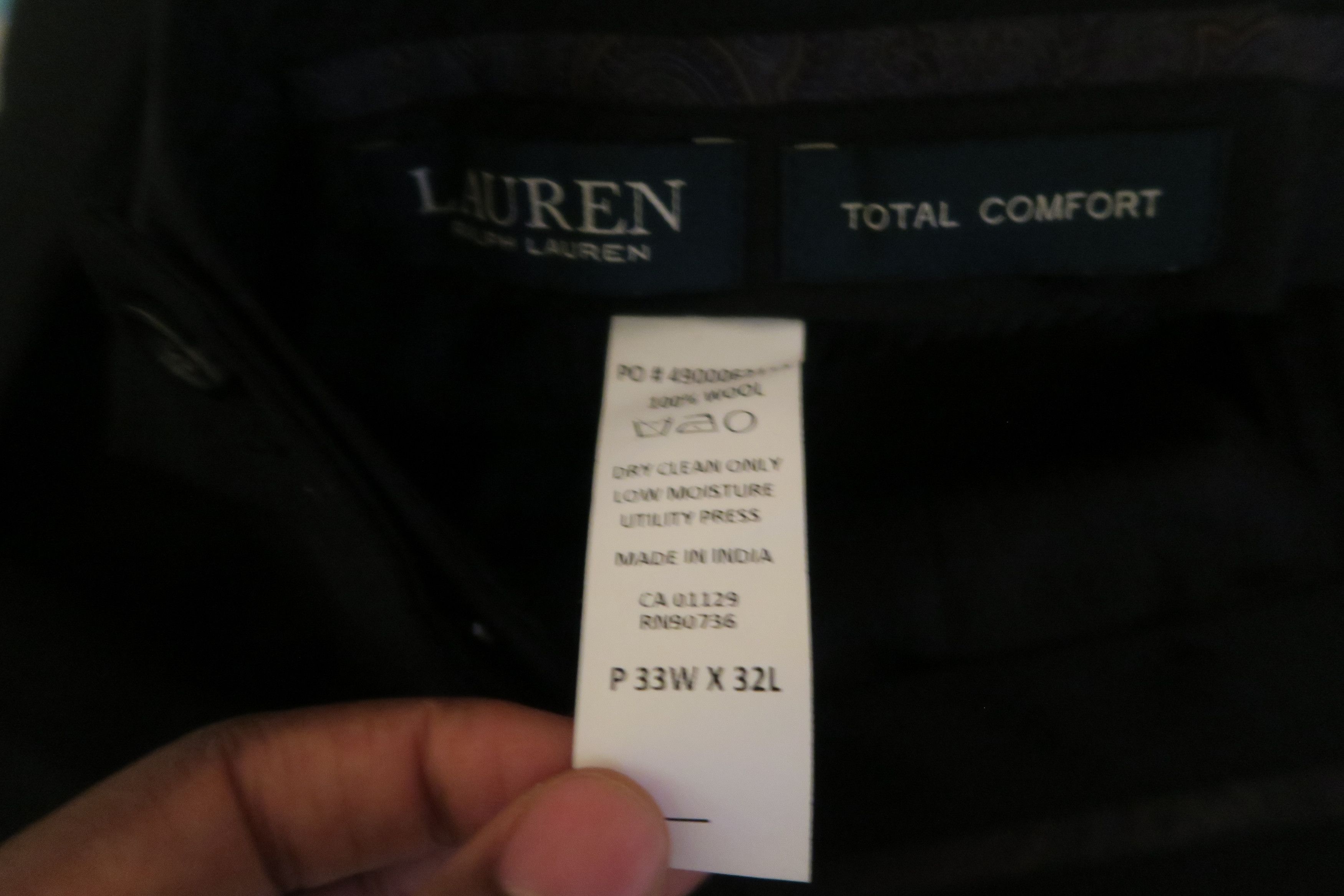 Lauren Ralph Lauren Lauren Ralph Lauren Total Comfort Dress Pants 33x32 Wool Size 34R - 3 Thumbnail