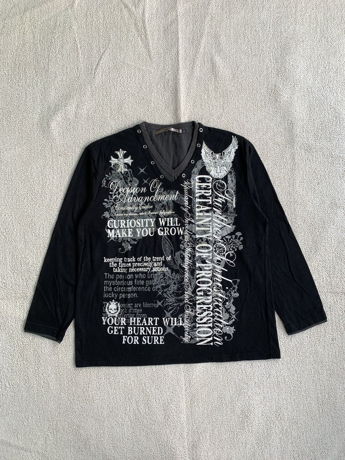 Beauty Beast × If Six Was Nine × Japanese Brand Double Layer Poem Black Lebel Long Sleeve punk style Size US XL / EU 56 / 4 - 1 Thumbnail