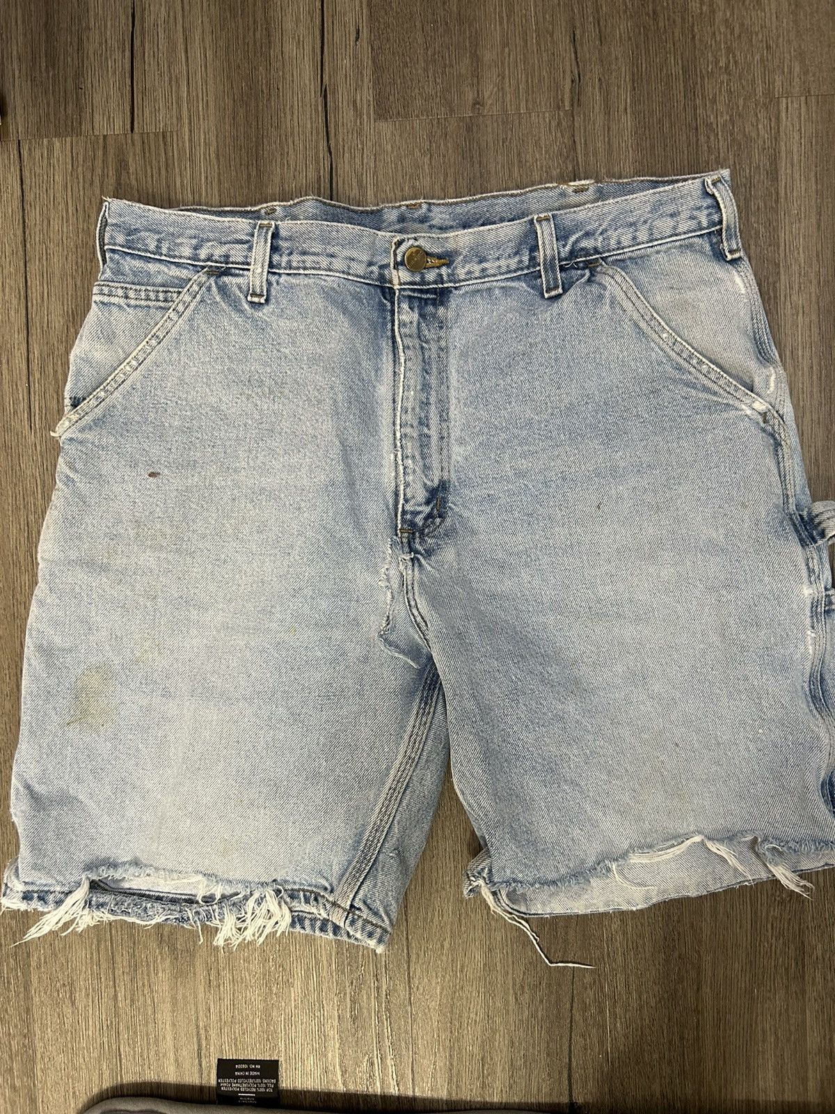 image of Worn & Torn’ Carhartt Jorts in Blue, Men's (Size 33)