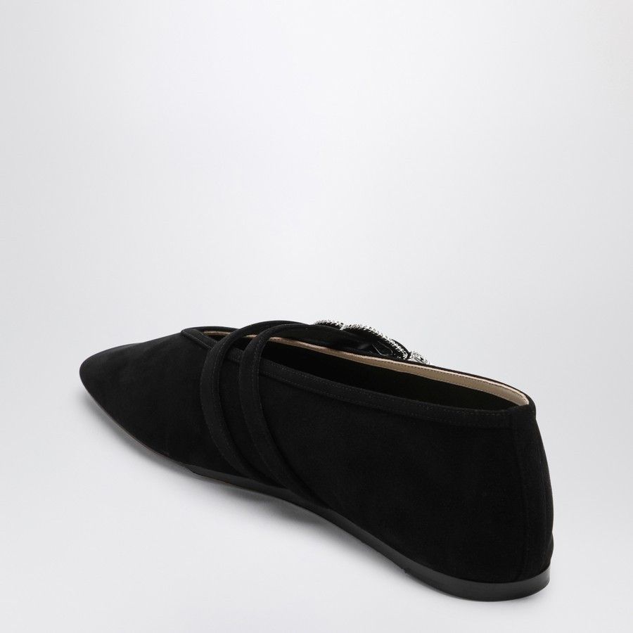 Le Monde Beryl o1d2blof0824 Suede Ballerina Claudia in Black Size US 7 / IT 37 - 4 Thumbnail