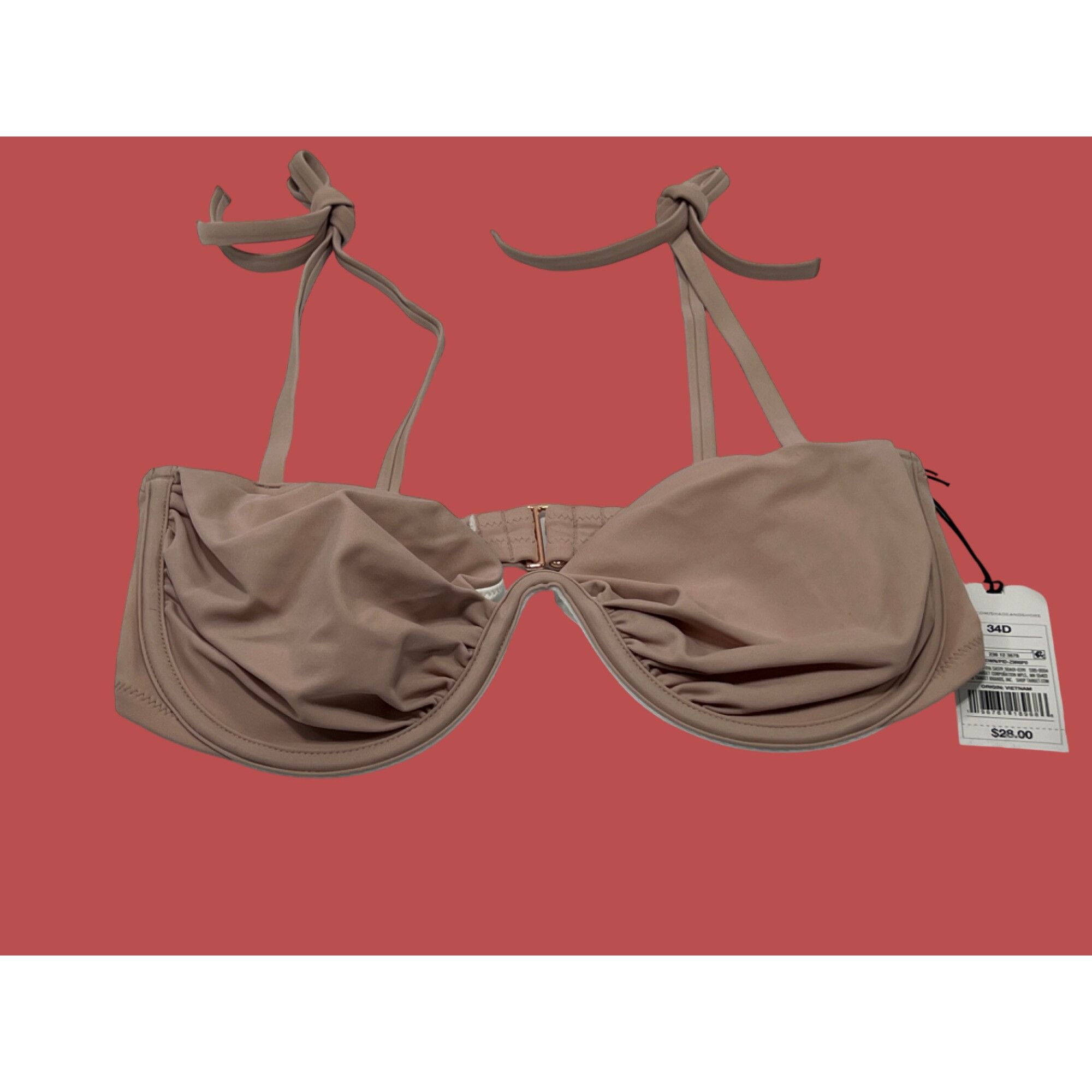 Other Shade & Shore - Women's Tie Shoulder Underwired Ruched Bikin Size ONE SIZE - 6 Thumbnail