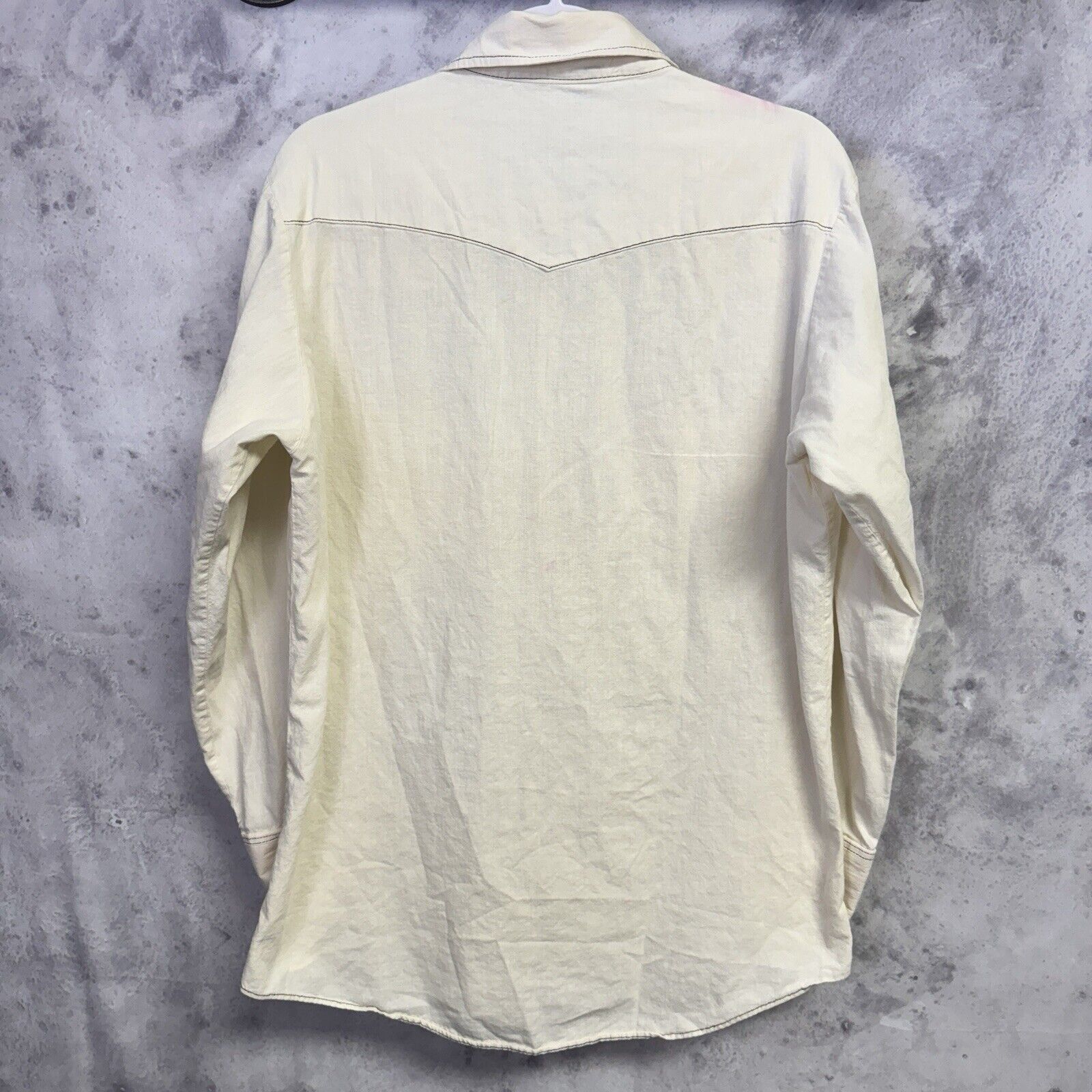 Lee × Vintage Vintage 70s Lee Button Snap Shirt Mens Large White Long Slee Size US L / EU 52-54 / 3 - 2 Thumbnail