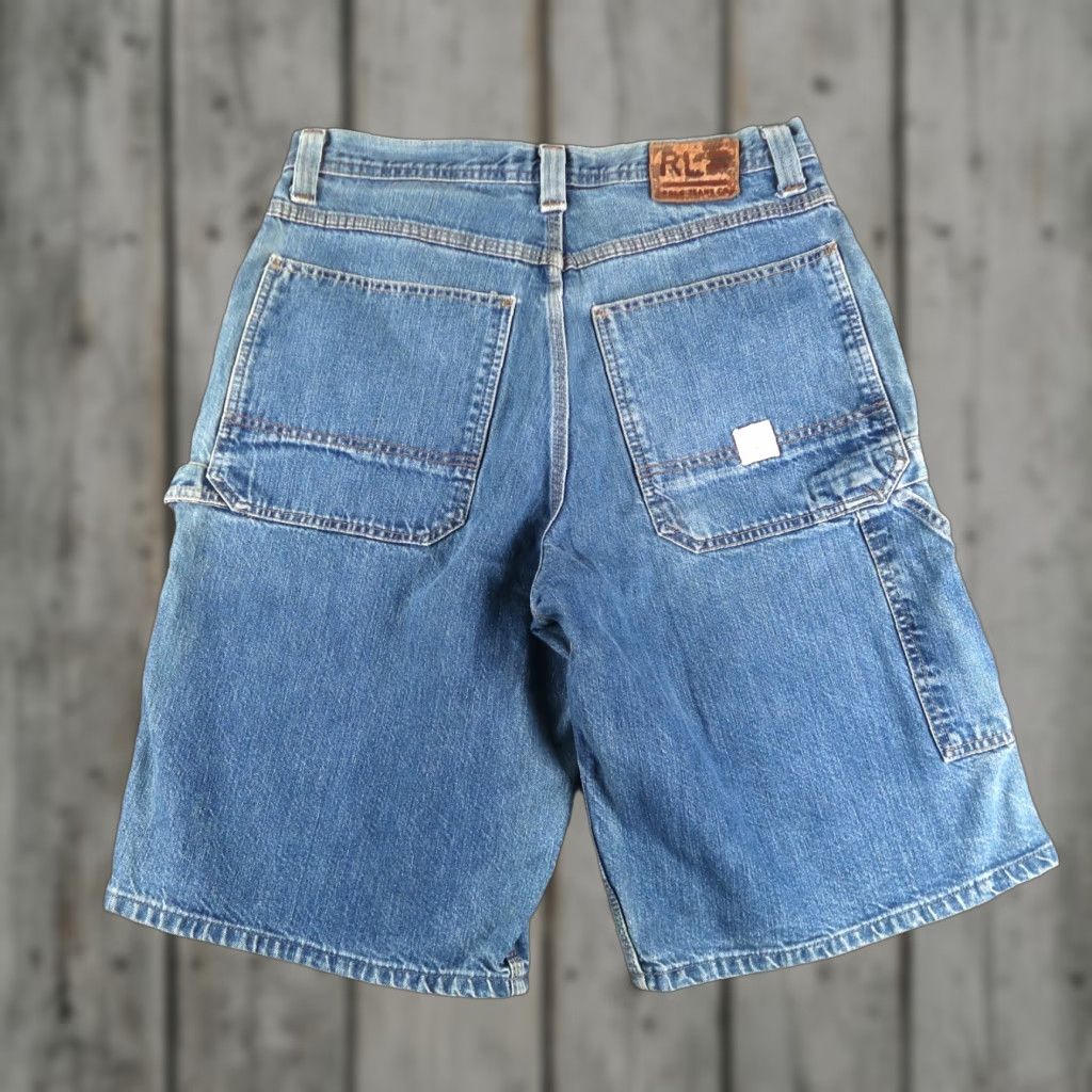 Ralph Lauren VINTAGE Ralph Lauren Polo Jeans Co Carpenter Denim Shorts 33 Men Blue 90s Distressed Pockets Zipper Jeans Company Shirt? Size US XS / EU 42 / 0 - 1 Thumbnail