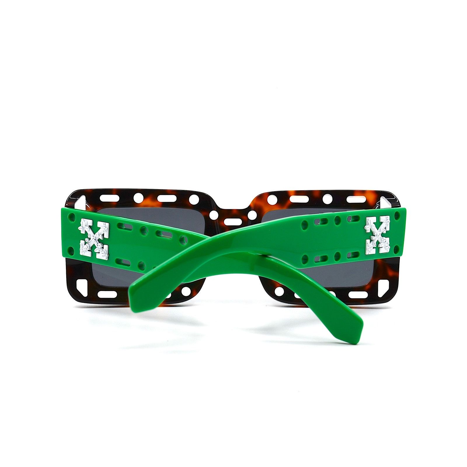 Off-White NEW! OFF-WHITE ATLANTIC OER1025 HAVANA/GREEN GREY SUNGLASSES Size ONE SIZE - 8 Thumbnail