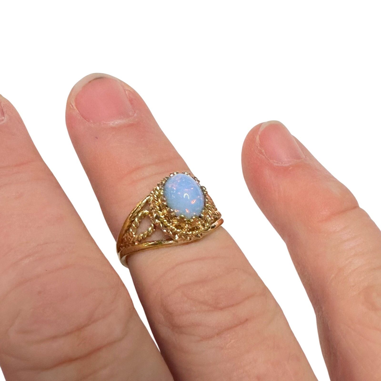 Other Joseph Esposito Vtg Opal 12 Kt Gold Electroplate Ring Sz 6 Size ONE SIZE - 10 Thumbnail
