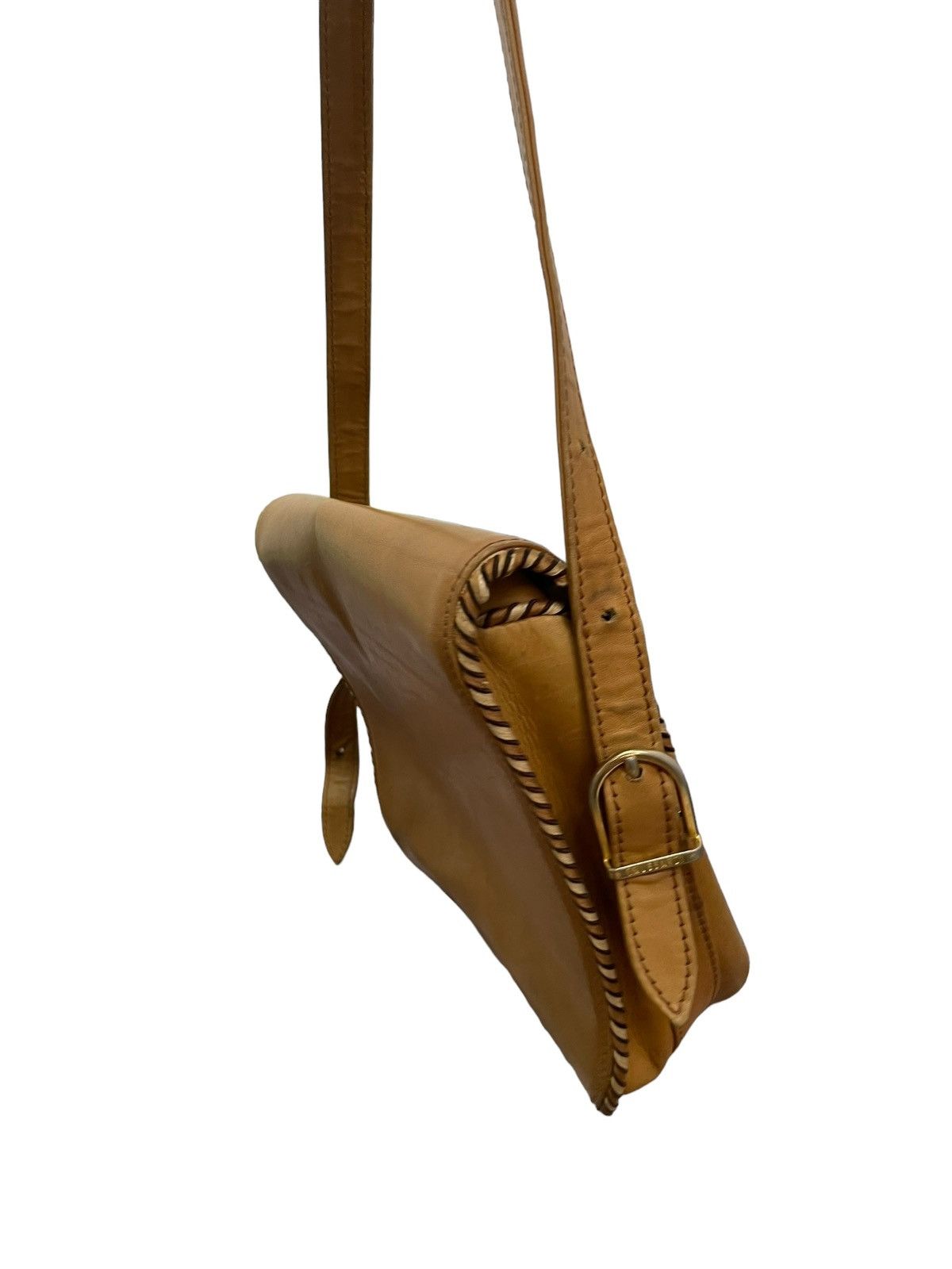 Japanese Brand Cross Body Vtg Trussardi Italy Full Leather Bag 1🟩 Size ONE SIZE - 3 Thumbnail