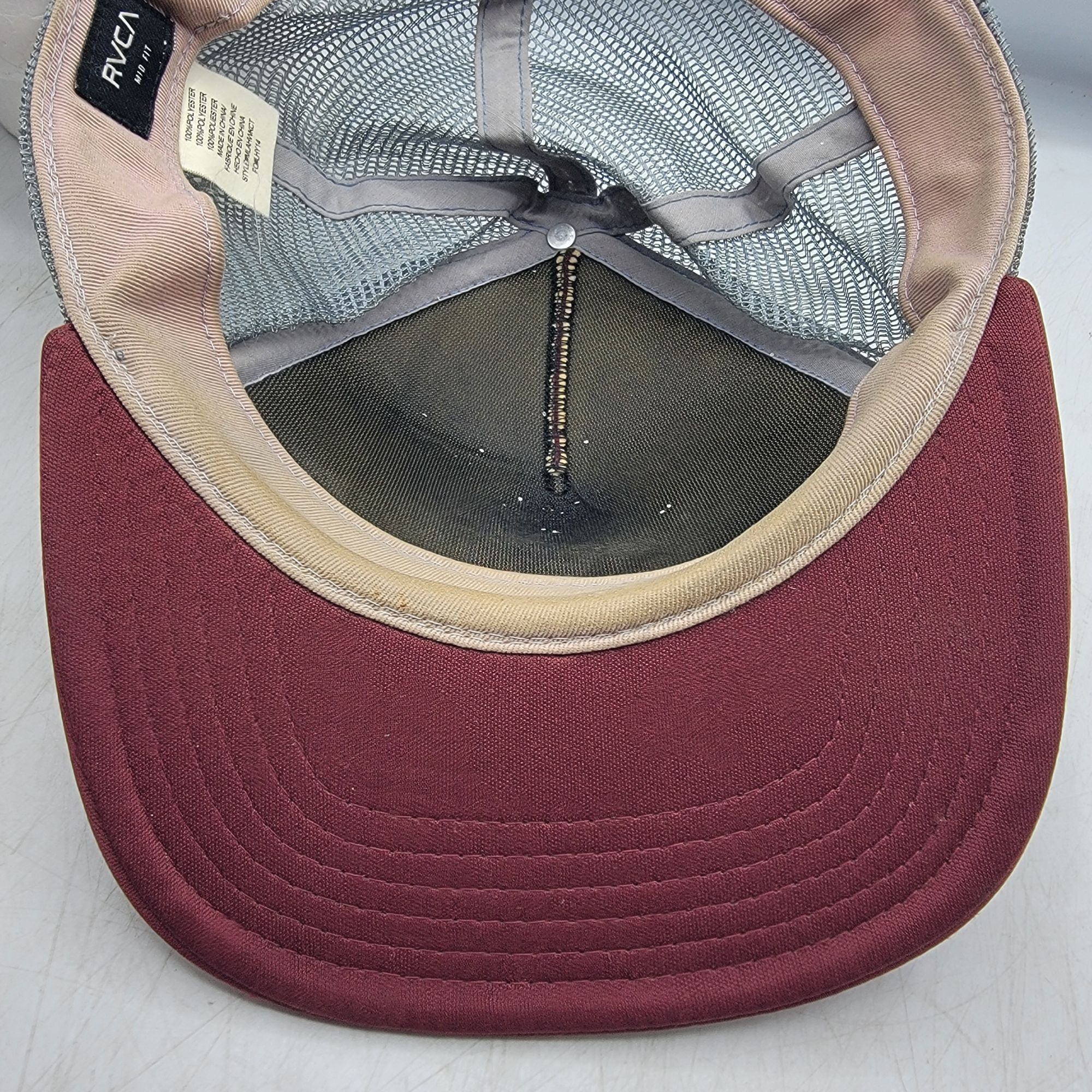RVCA RVCA King Cobra Adults Red Trucker Hat Casual Outdoors Light Size ONE SIZE - 8 Thumbnail