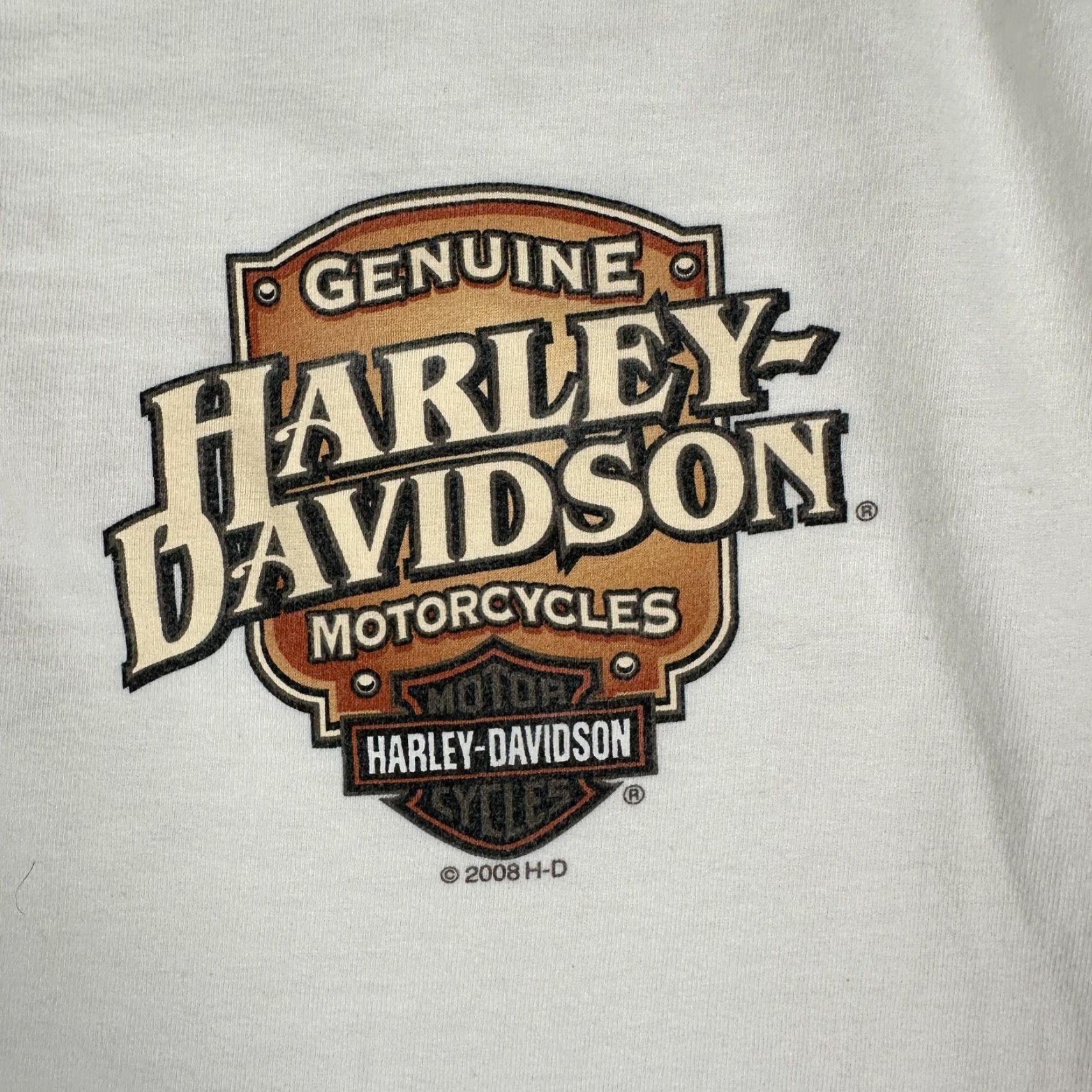 Harley Davidson Harley-Davidson Shirt Mens 2XL Beige T-Shirt Short Sleeve Graphic Print 2008 Vintage Glendale CA Motorcycle Men Size US XXL / EU 58 / 5 - 5 Thumbnail