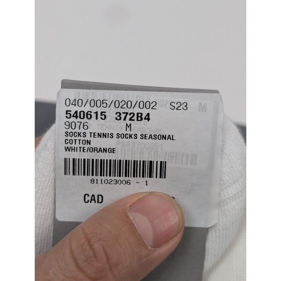 Balenciaga o1rshd1 Size: M / Tennis Cotton Socks in White/Orange Size ONE SIZE - 13 Thumbnail