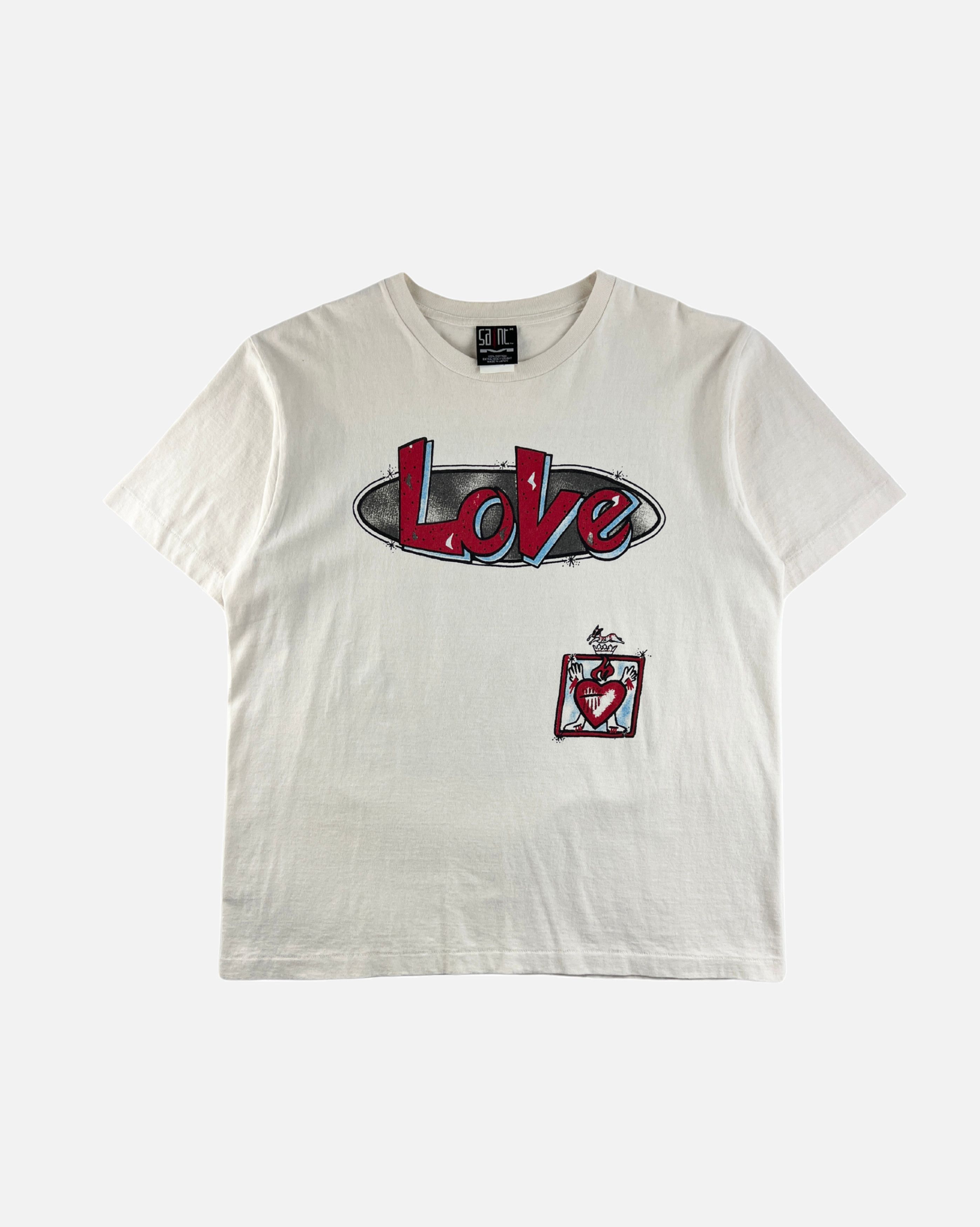存在感絶大【Saint Mxxxxxx】Heart Apple T-shirt Saint Michael SAINT MXXXXXX APPLE HEART PRINT T-SHIRT | Grailed