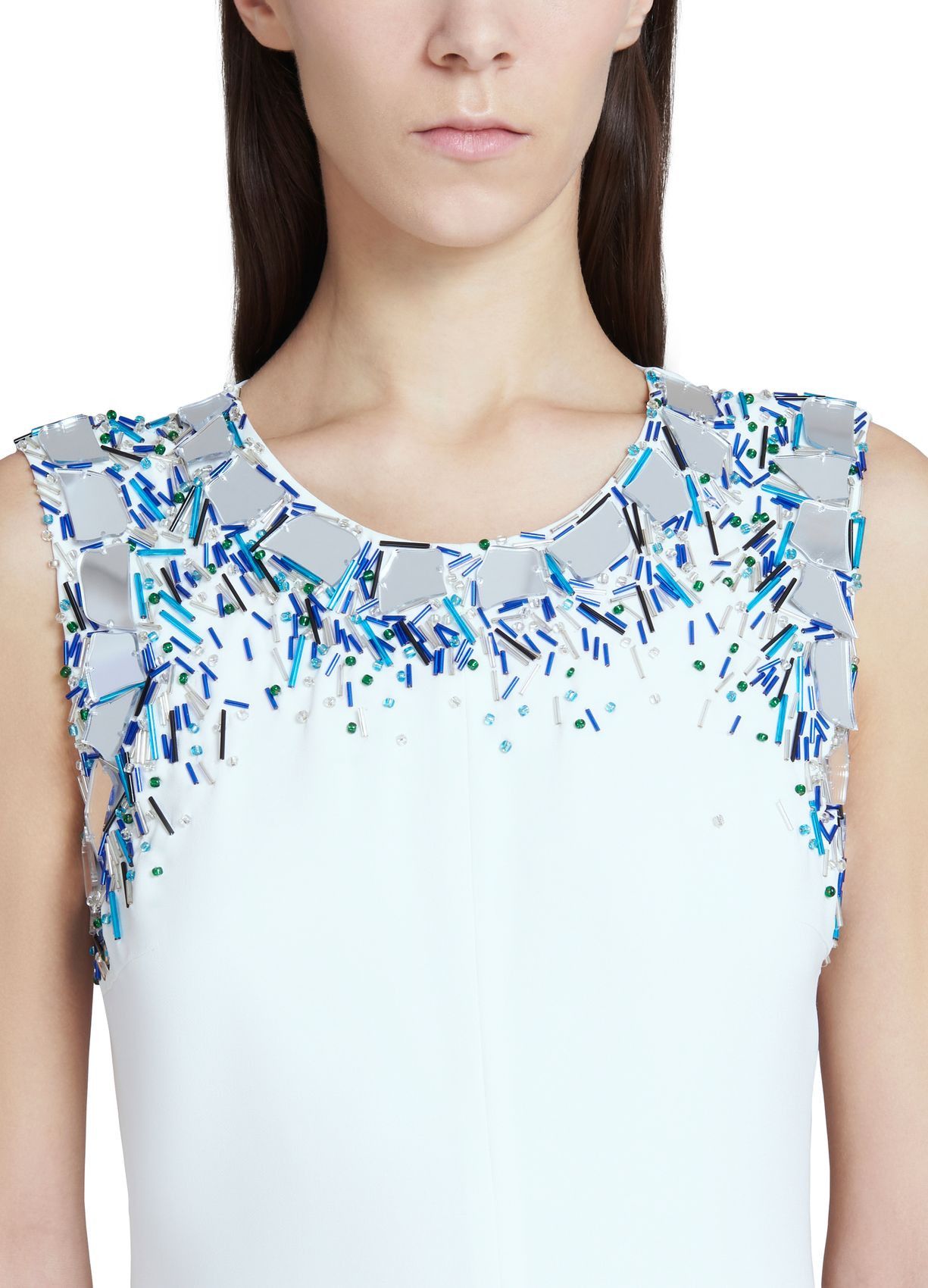 Marni o1srvl11e0624 Midi Dress in White Size M / US 6-8 / IT 42-44 - 5 Thumbnail