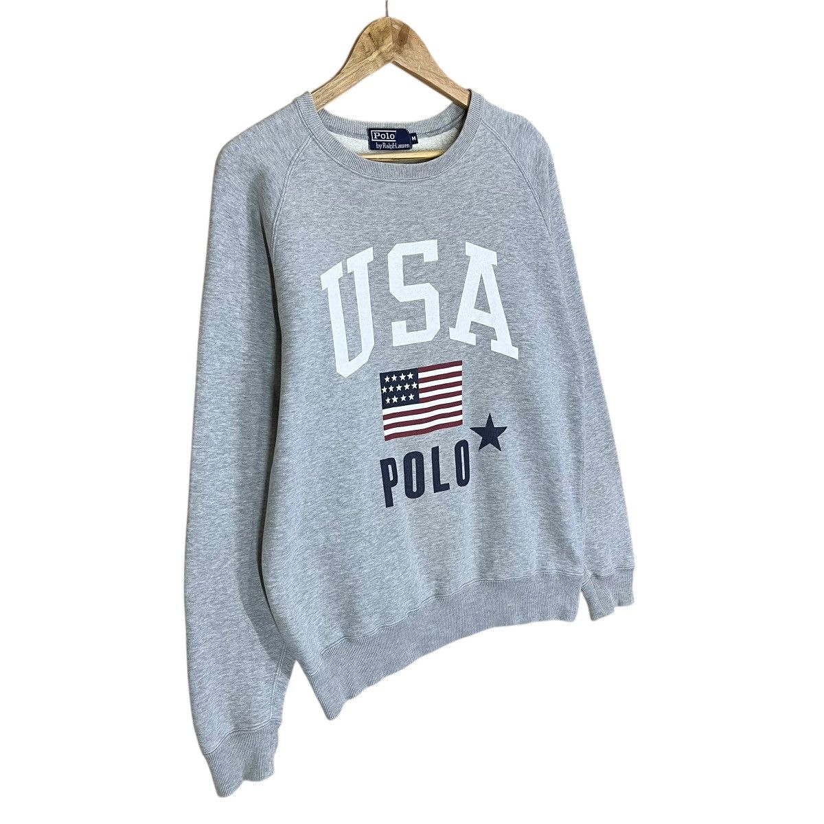 Polo Ralph Lauren Vintage 90s Polo Ralph Lauren Usa Crewneck Sweatshirt Size US M / EU 48-50 / 2 - 2 Thumbnail
