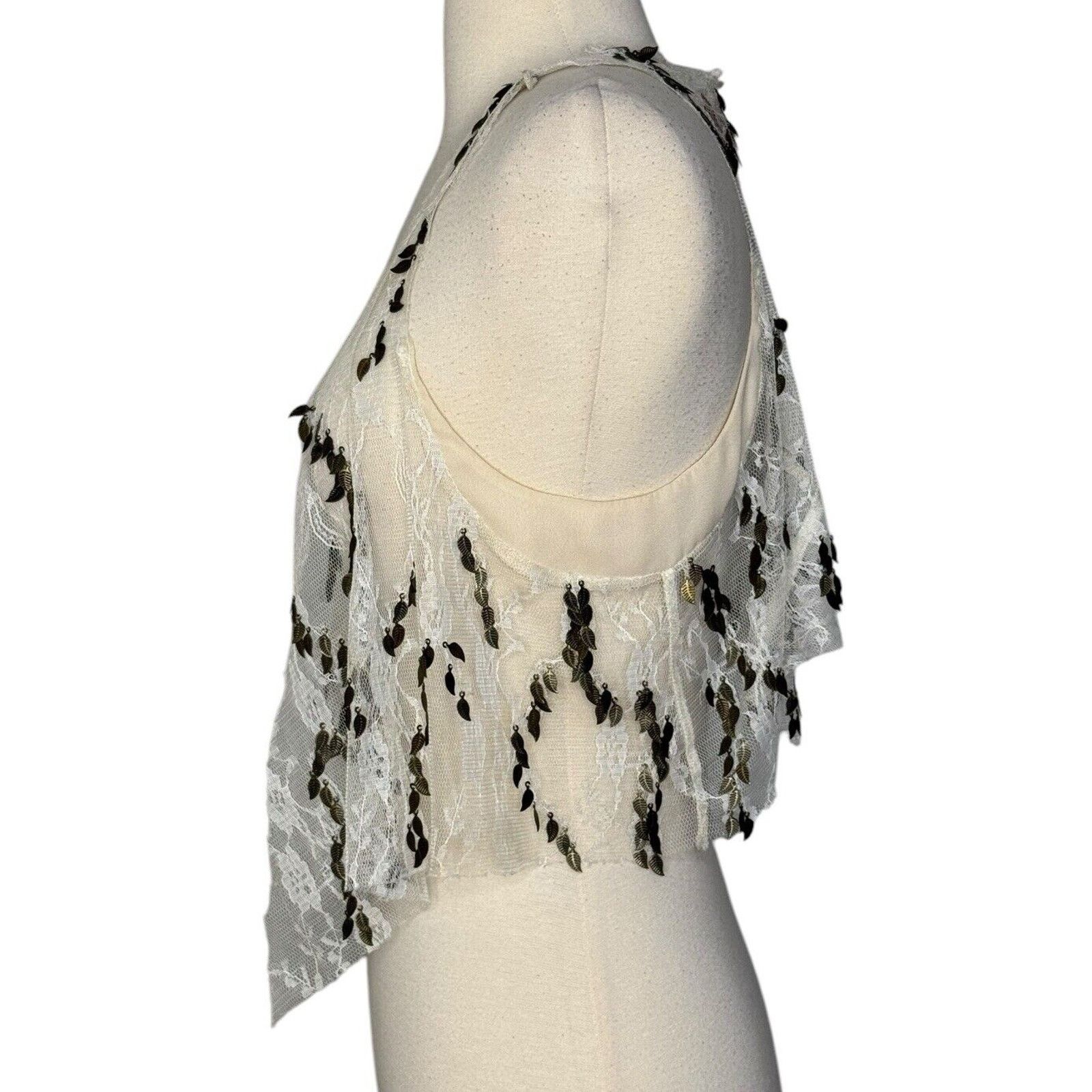 Other ARROGANT CAT Lace Charm Gold Embellished Club Vest Size XS/S Size S / US 4 / IT 40 - 8 Thumbnail
