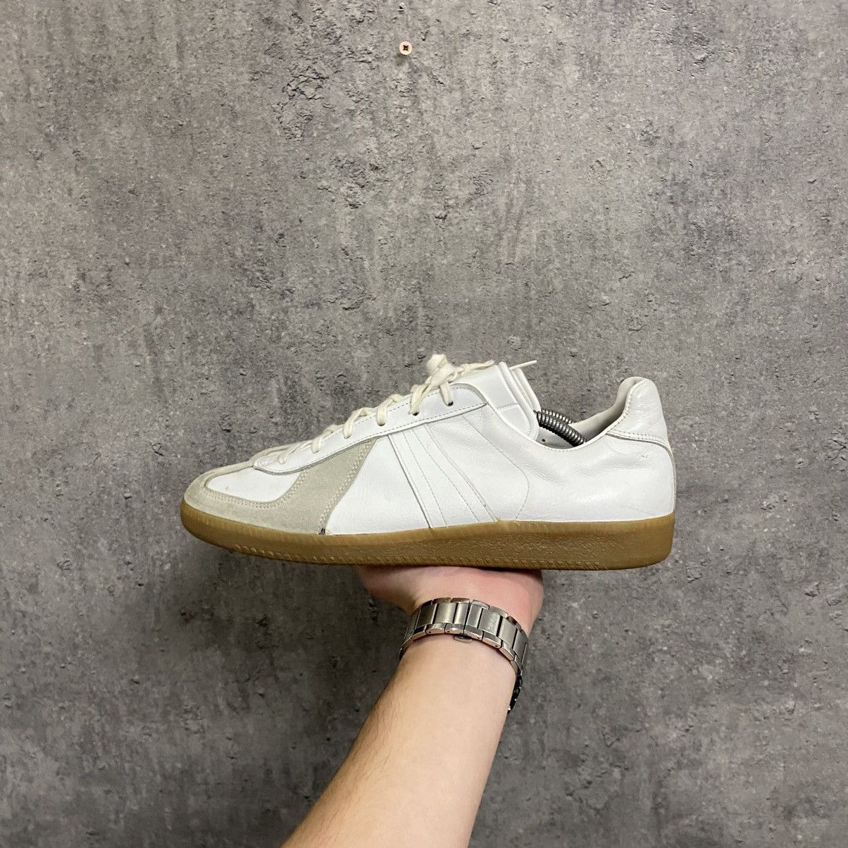 Vintage GAT BW Sport 275 Army Trainer Bundeswehr Leather Sneakers Size US 10.5 / EU 43-44 - 5 Thumbnail
